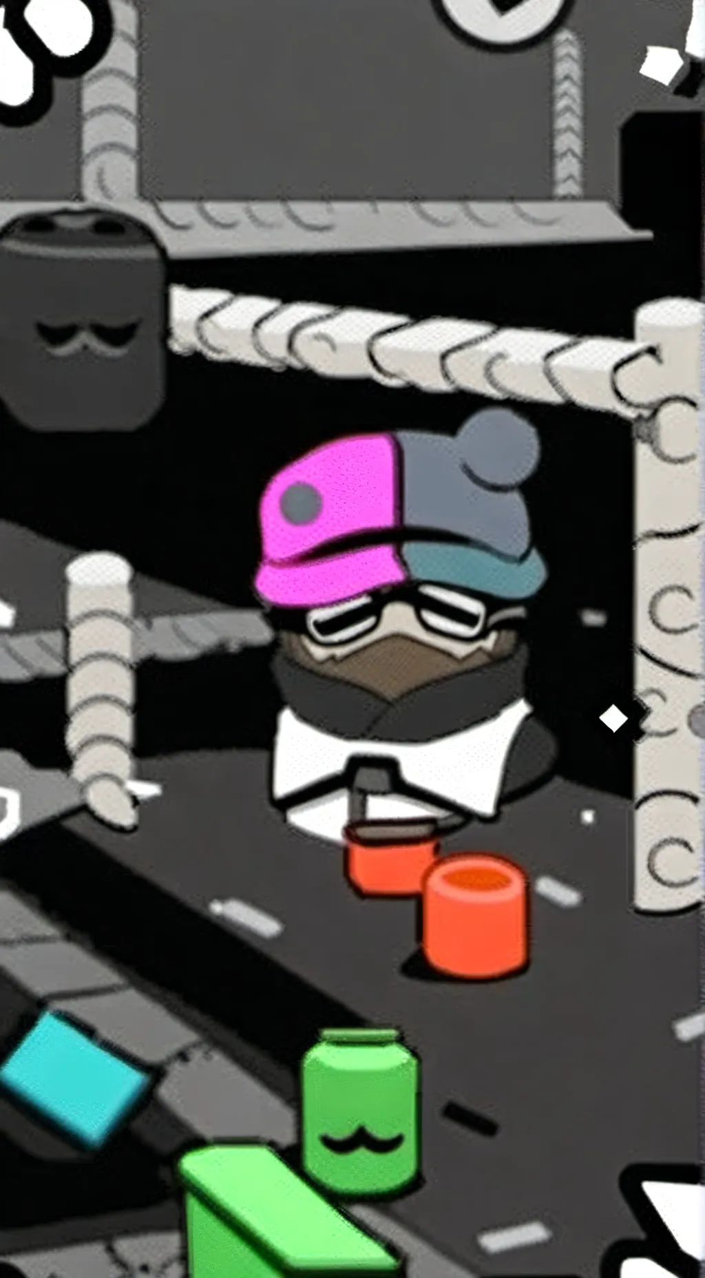 ai character: x virus and Toby background