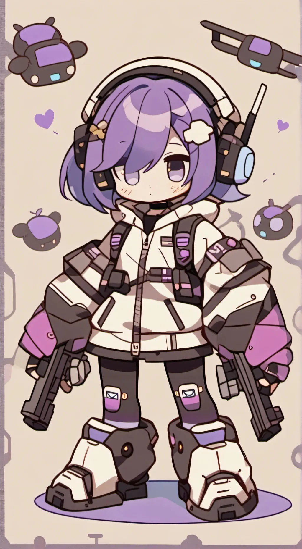 ai character: Uzi background
