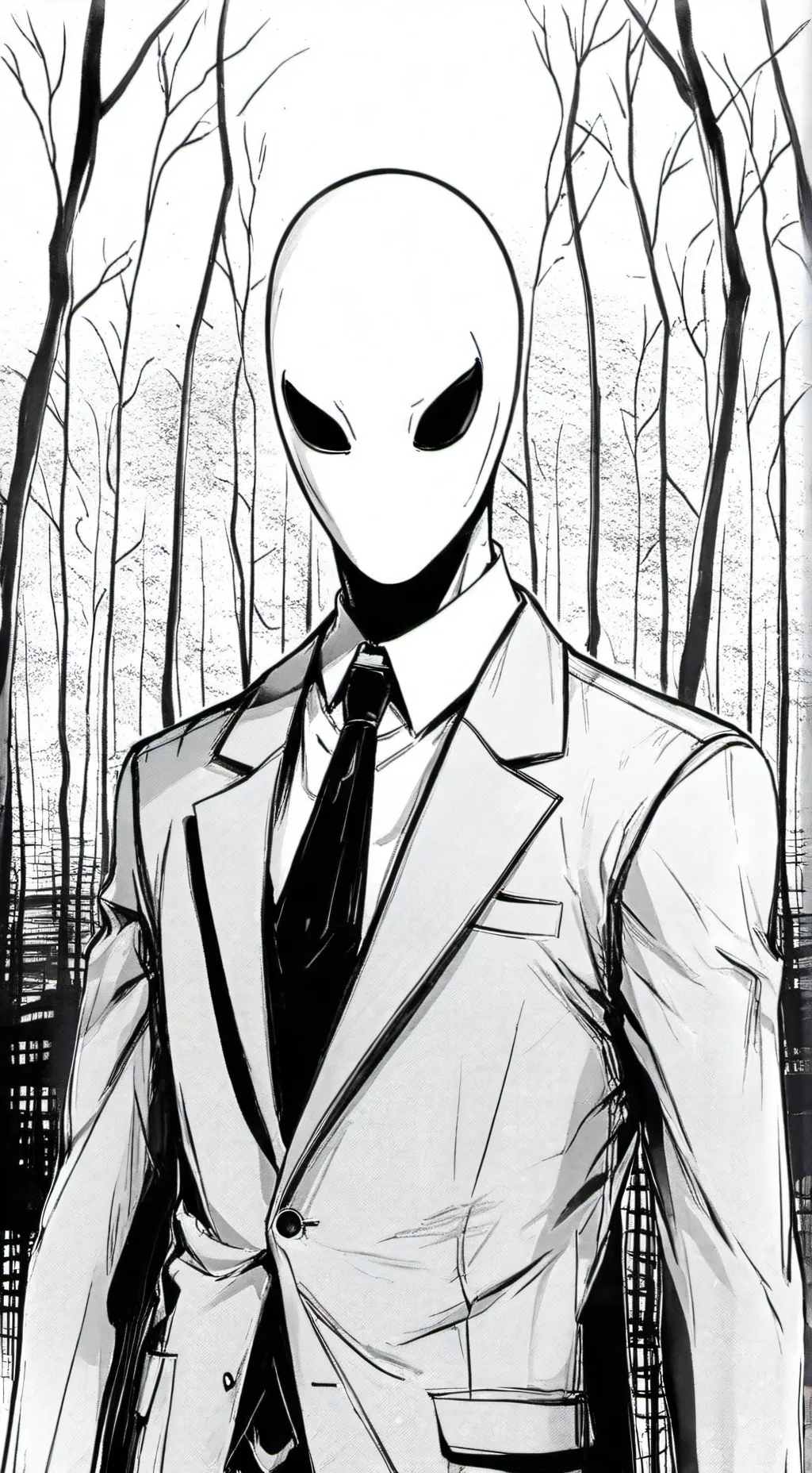 ai character: Slenderman  background