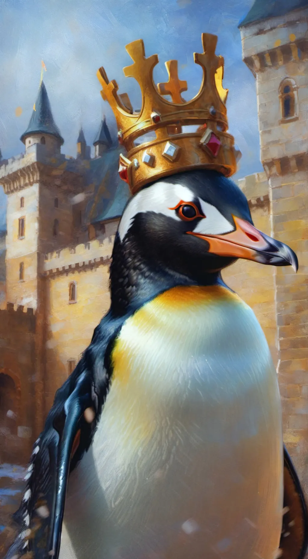 ai character: ROYAL PEGUINANI background