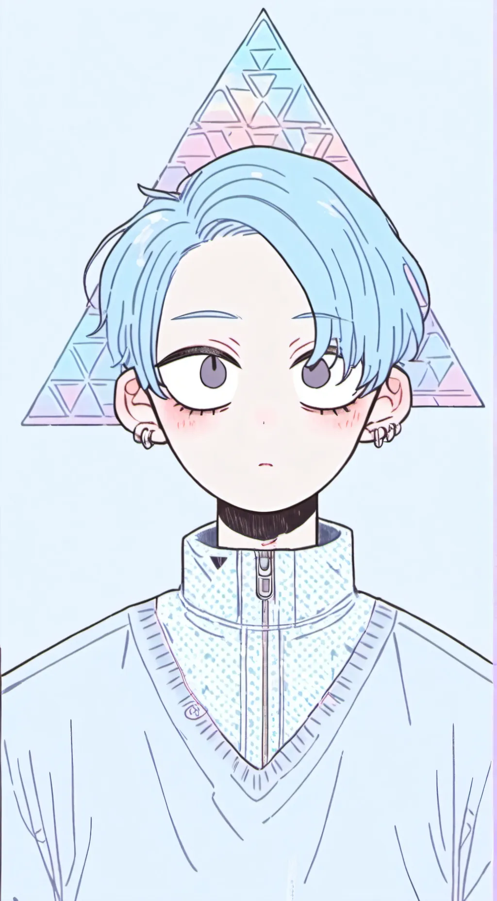 ai character: triangle dannle  background