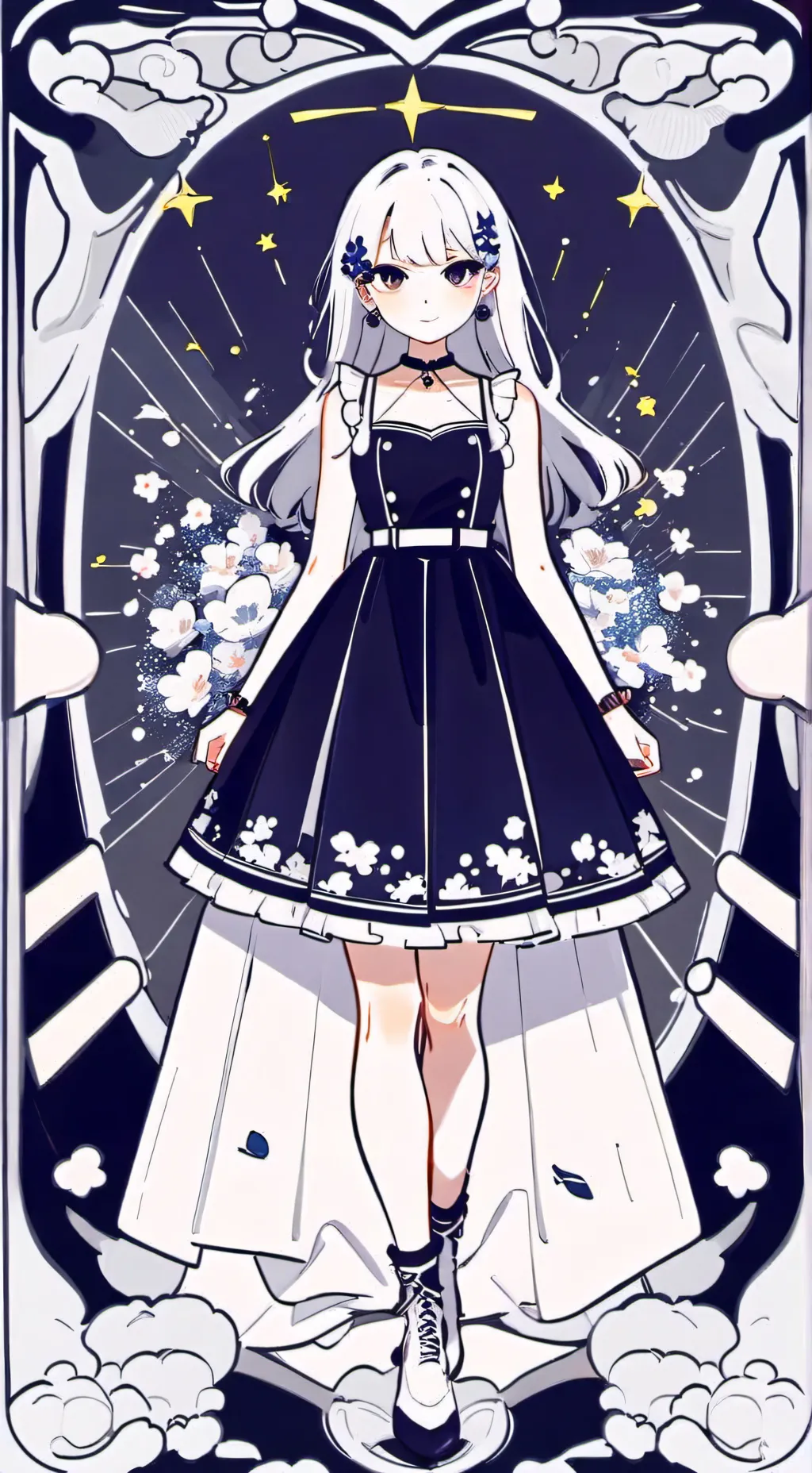 ai character: Mha y  la Carrera background