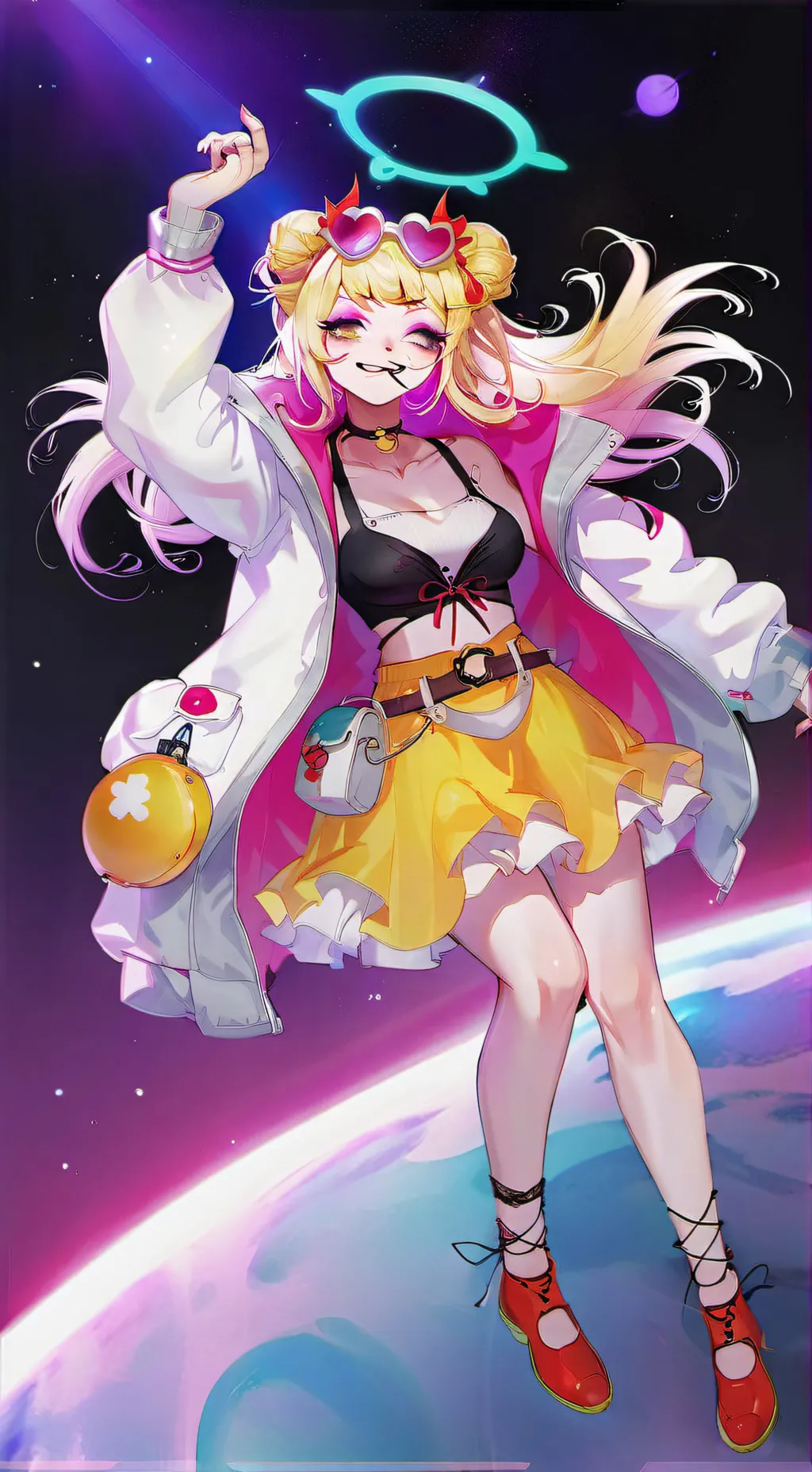 ai character: Shiggy×Coffee background