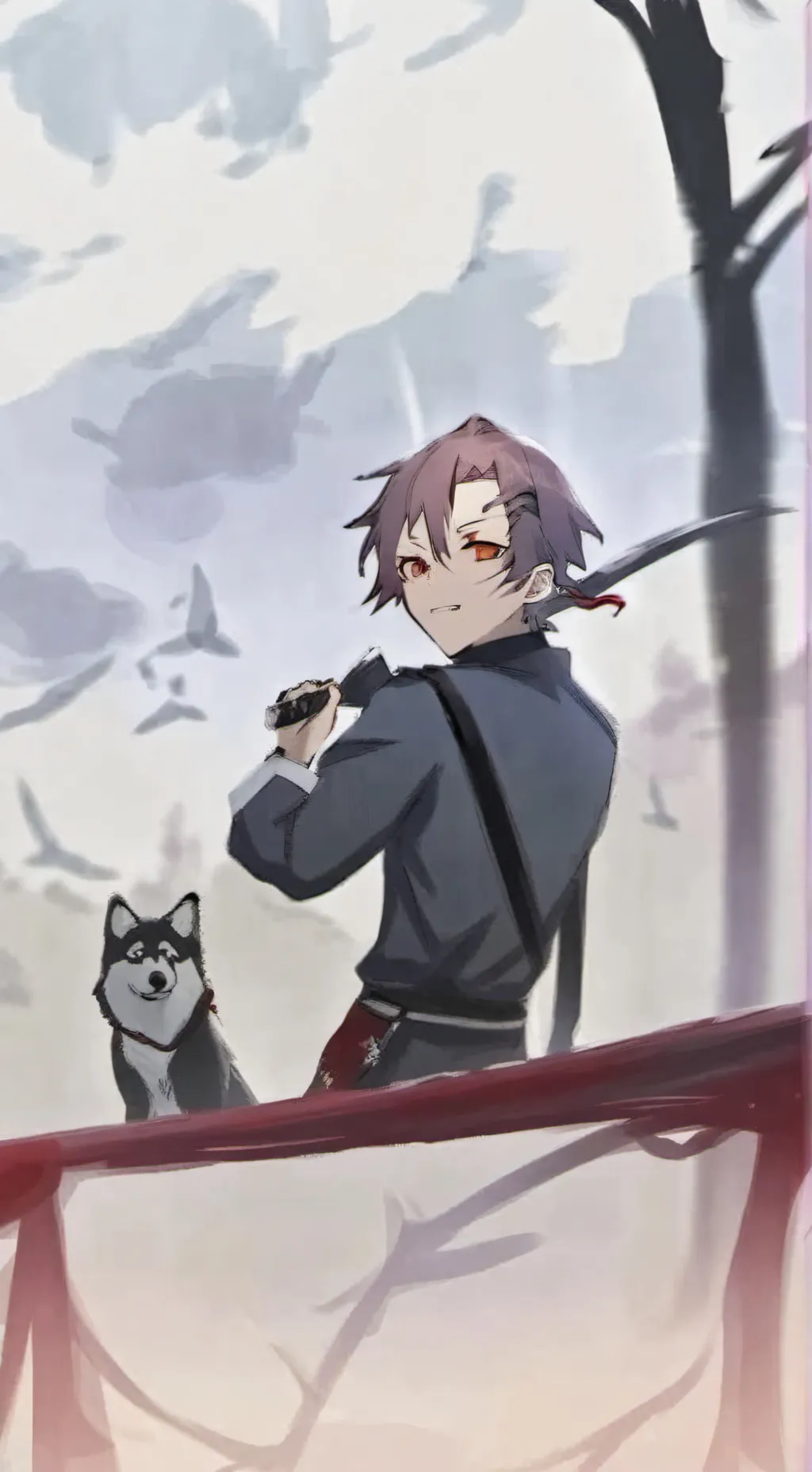 ai character: tanjiro  background