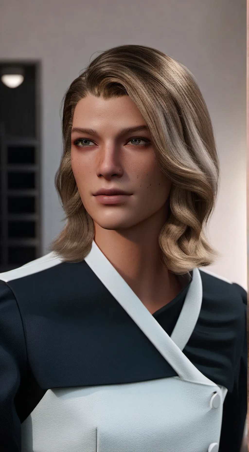 ai character: hairdresser Ella  background