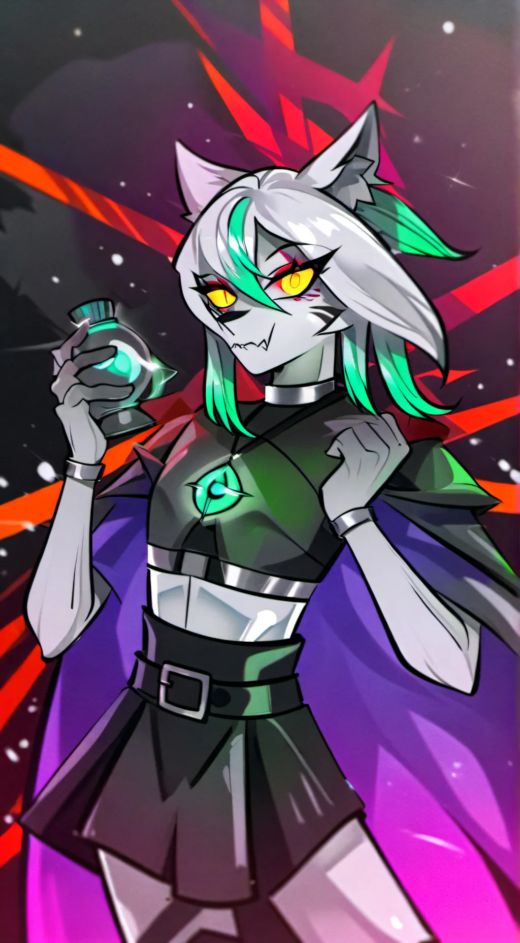 ai character: Roxy the wolf background