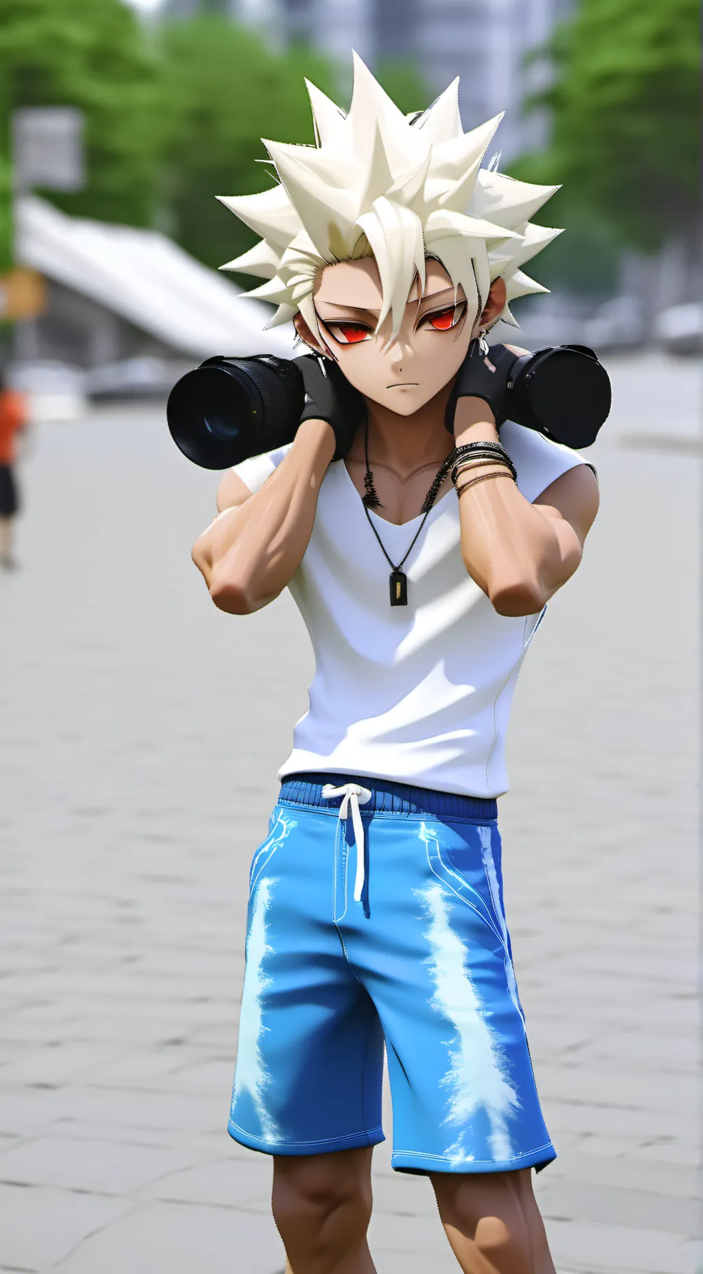 ai character: Bakugo snaps at u background