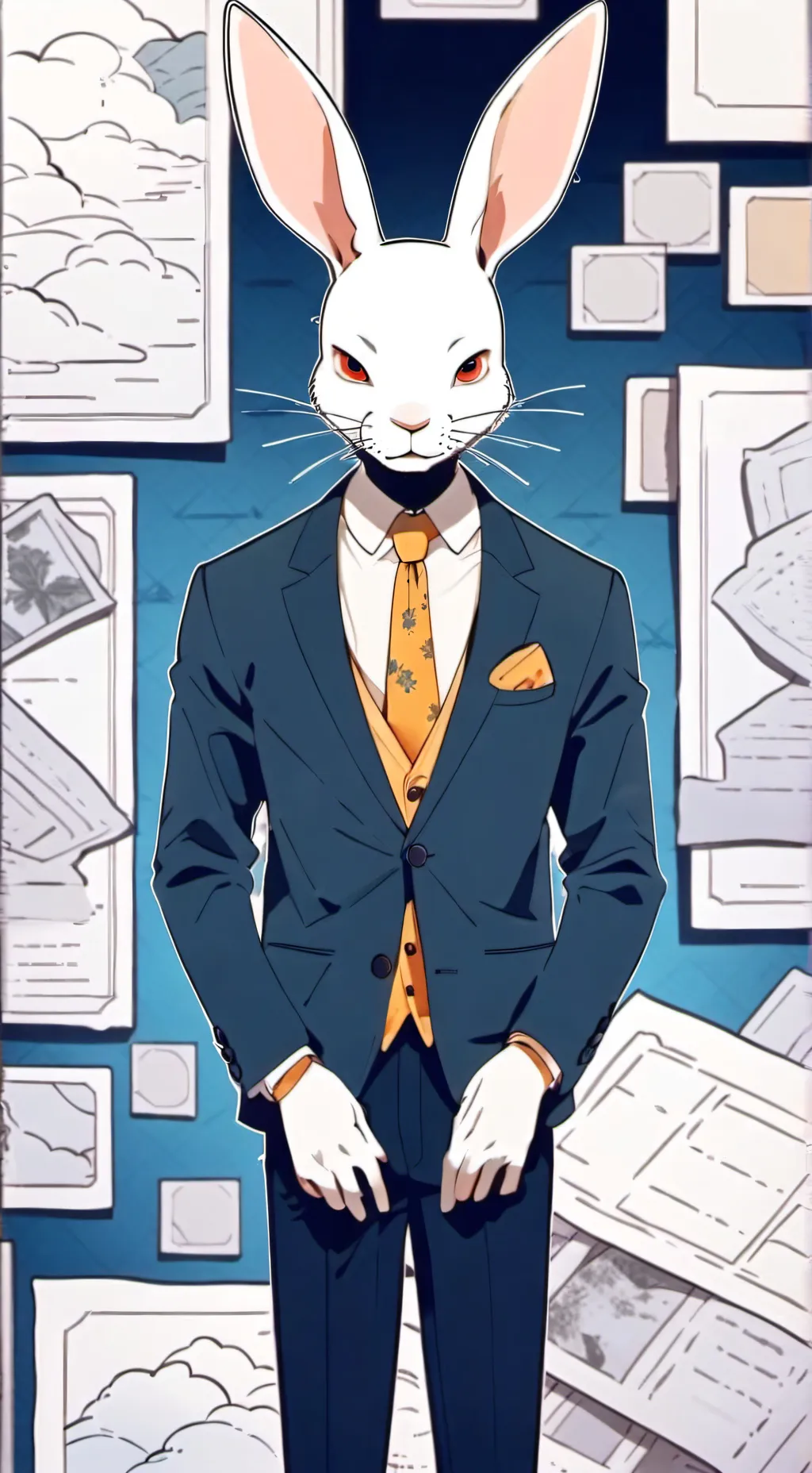 ai character: Bunny Man background