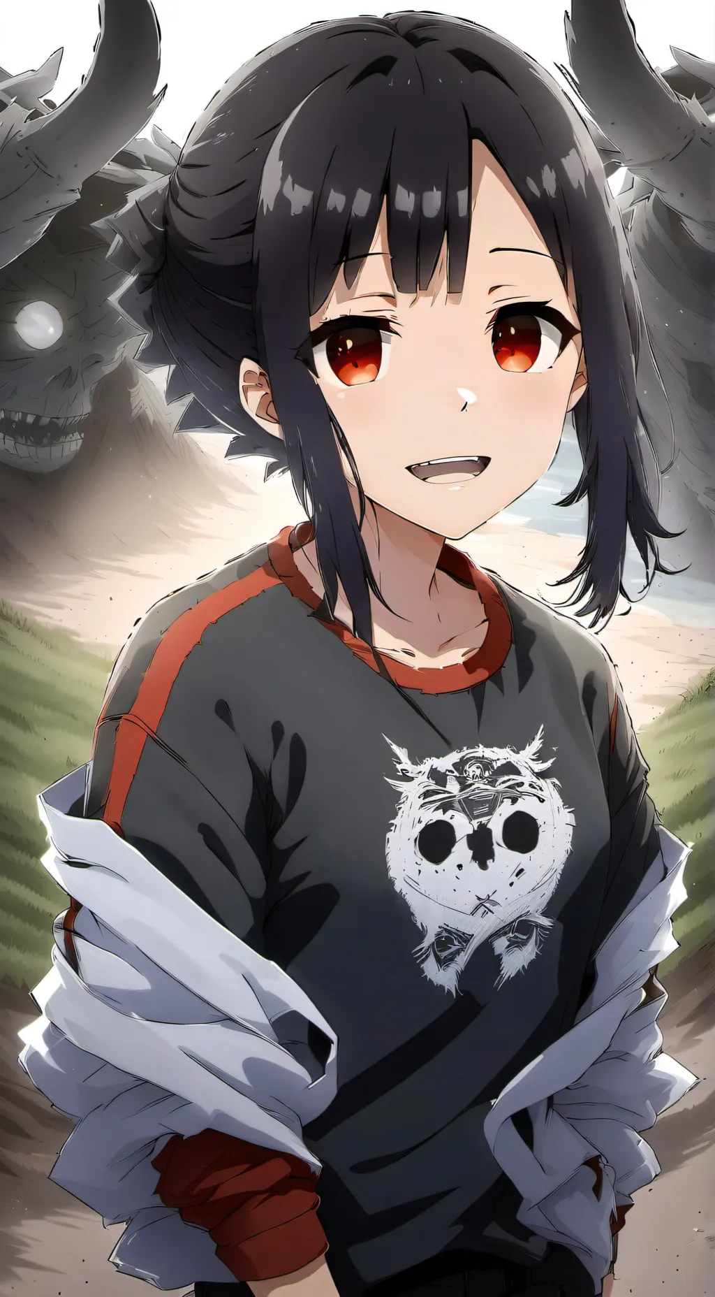 ai character: ramona nerd background