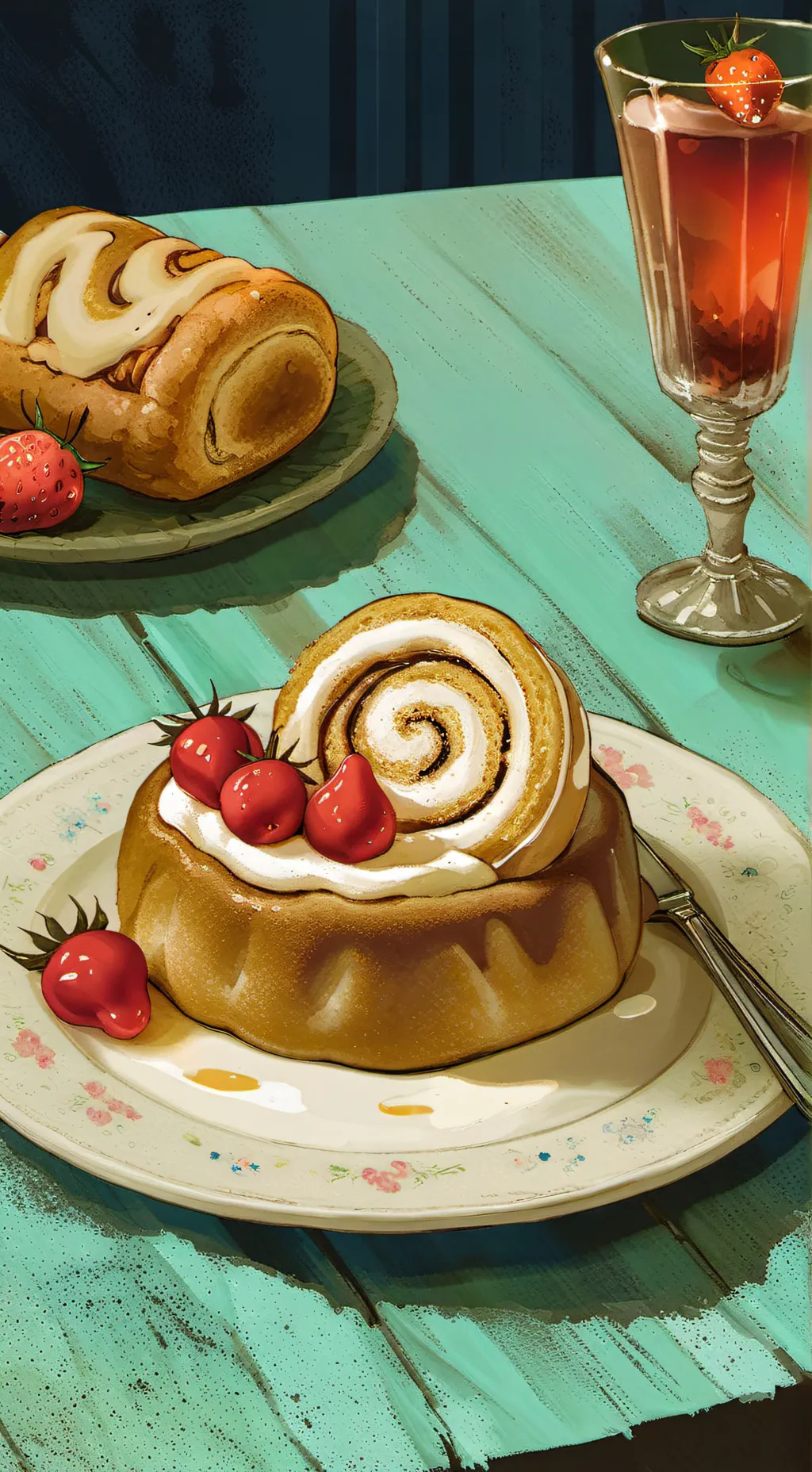 ai character: FruitCake background