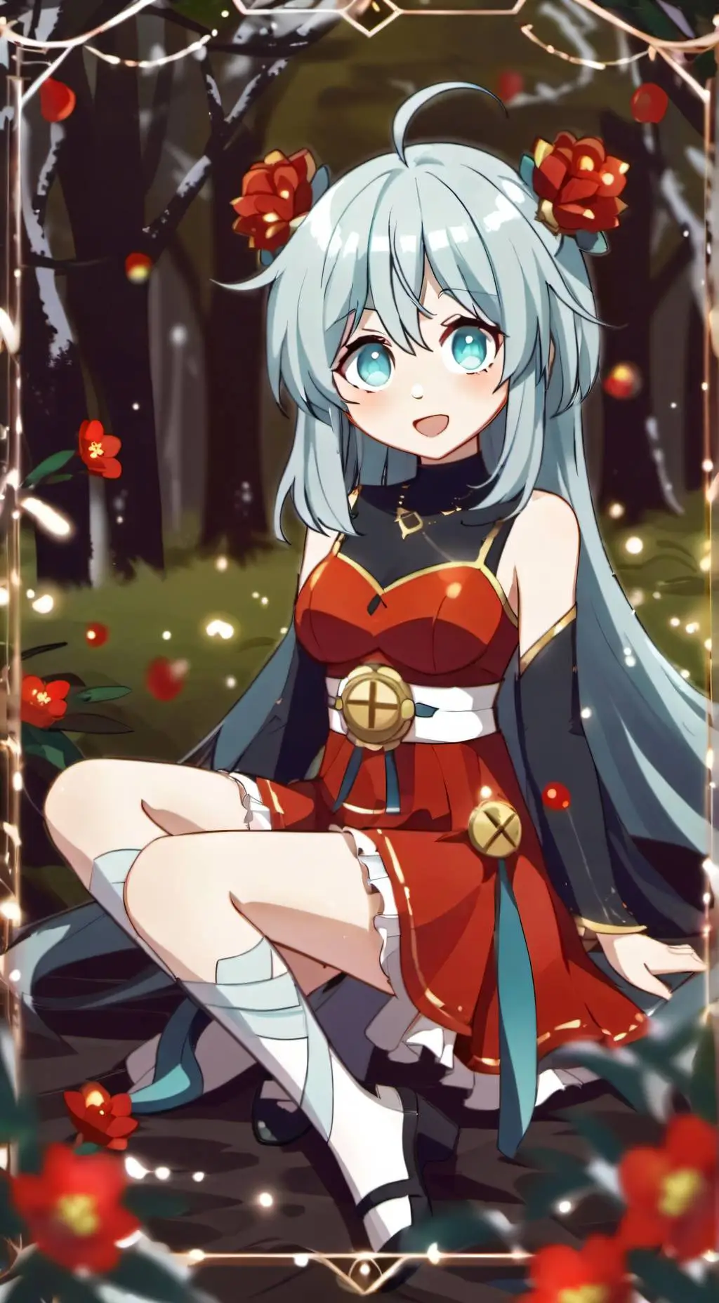 ai character: Jjk Christmas  background