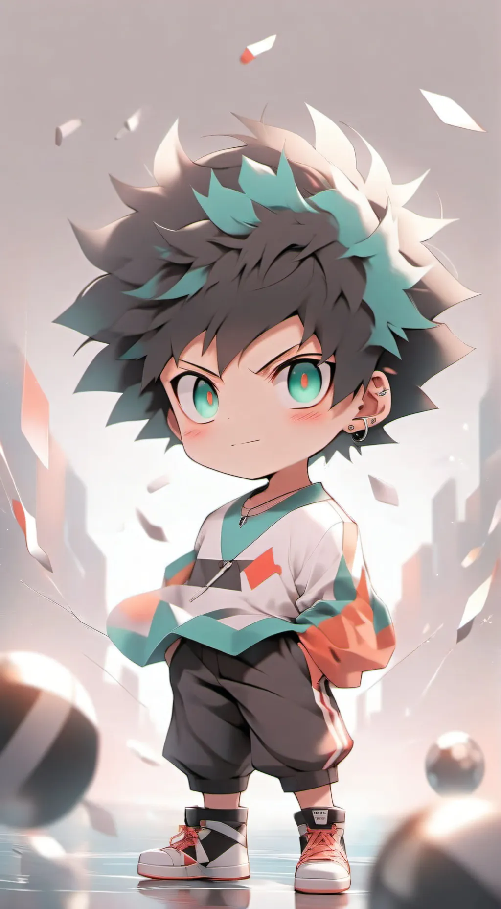ai character: Deku 💚🥦 background
