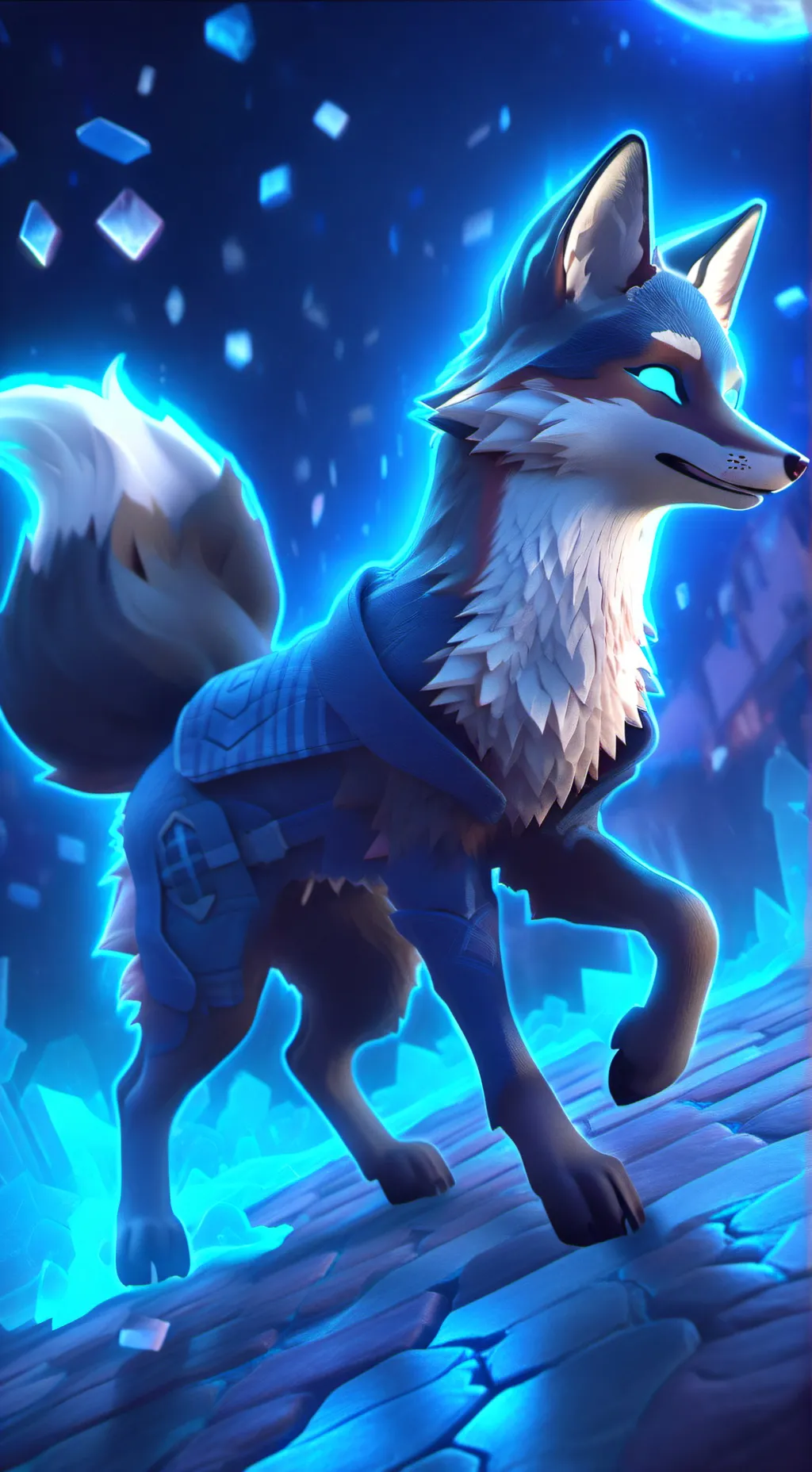 ai character: frendly fox background