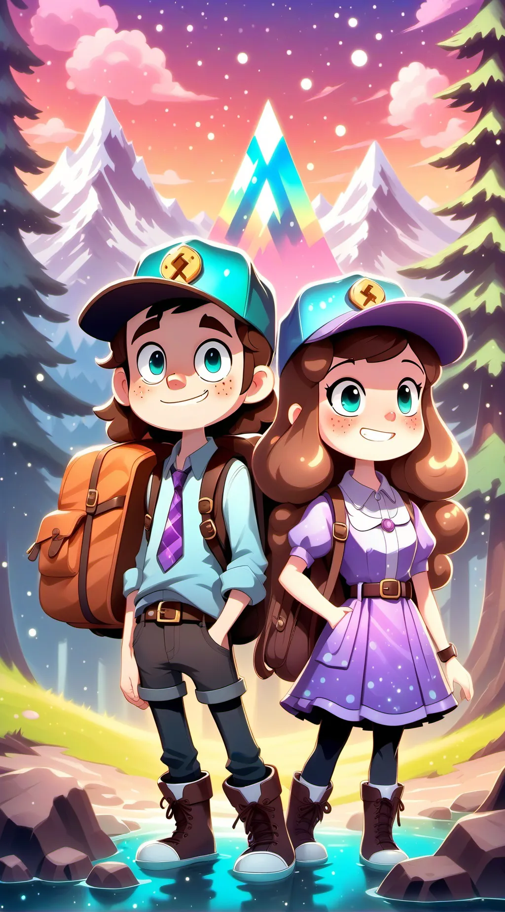 ai character: Gravity falls background