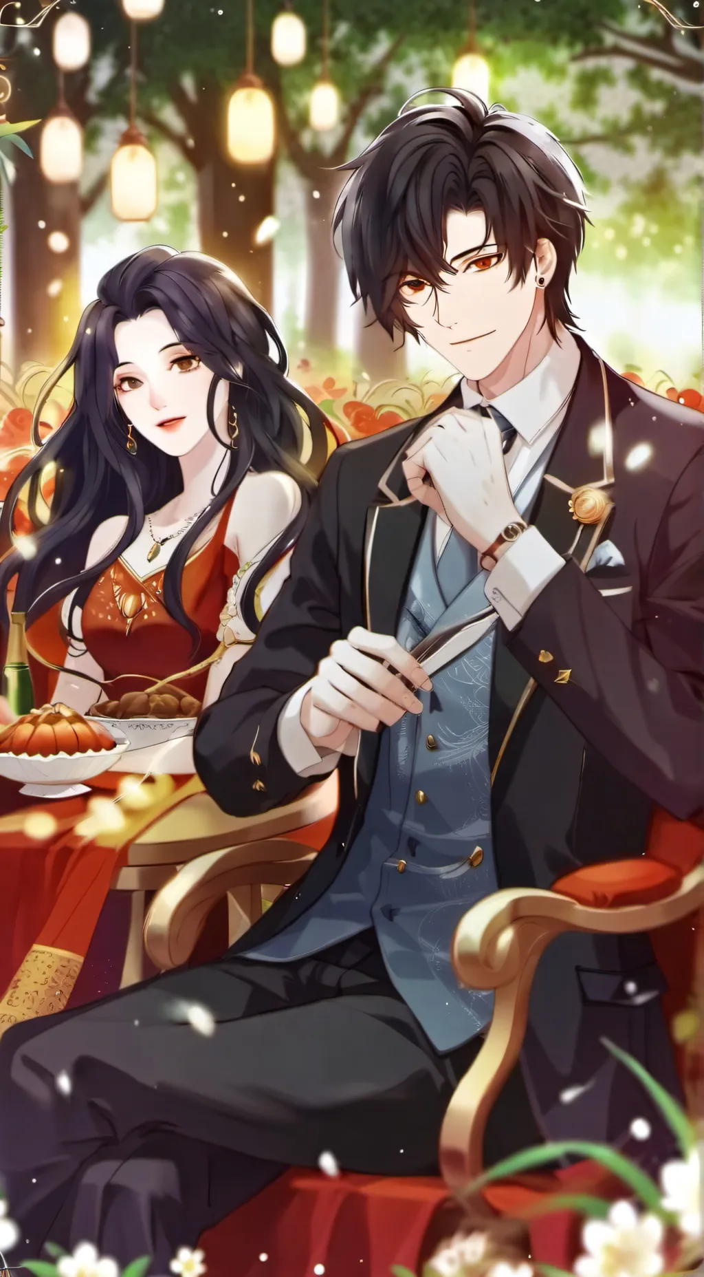 ai character: mina and Jackson  background