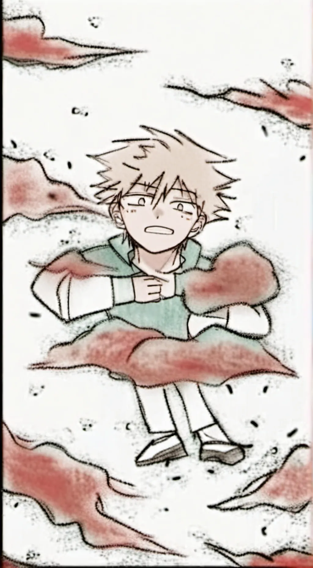 ai character: bakugo wolf  background