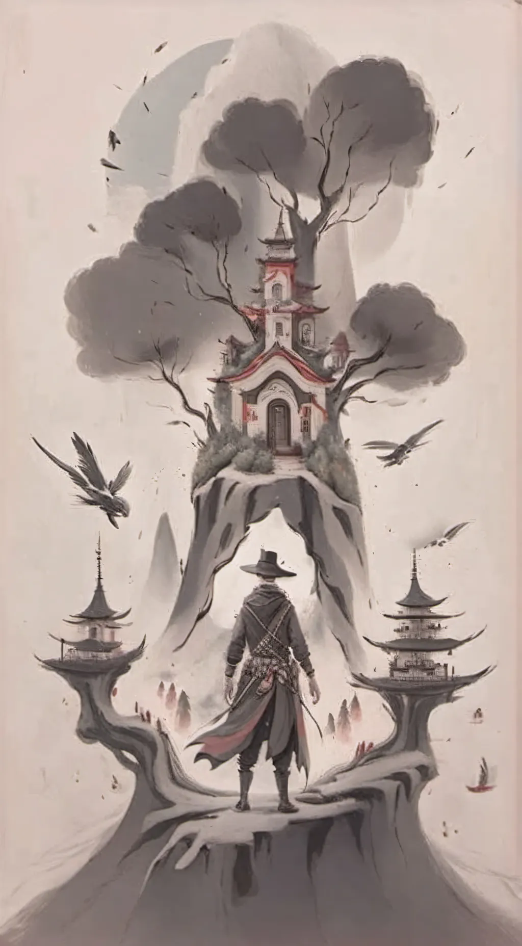 ai character: warm like fire but background