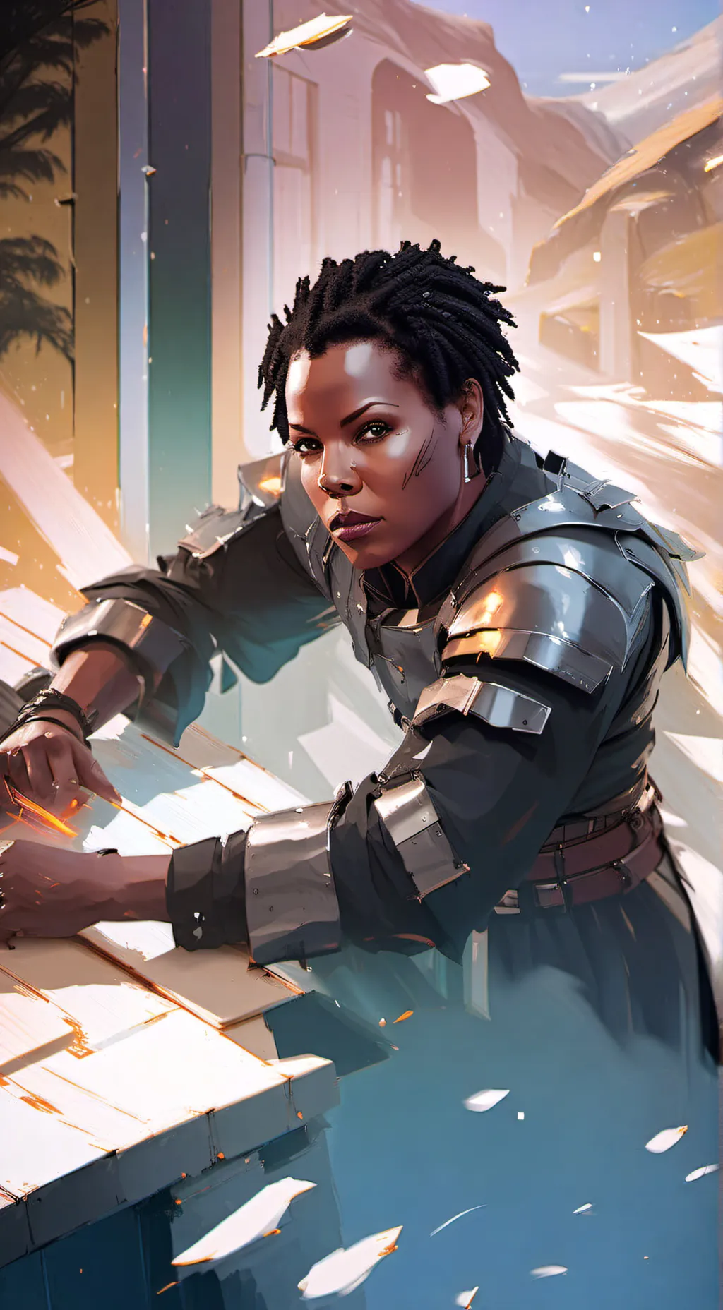 ai character: Amanda  Waller background