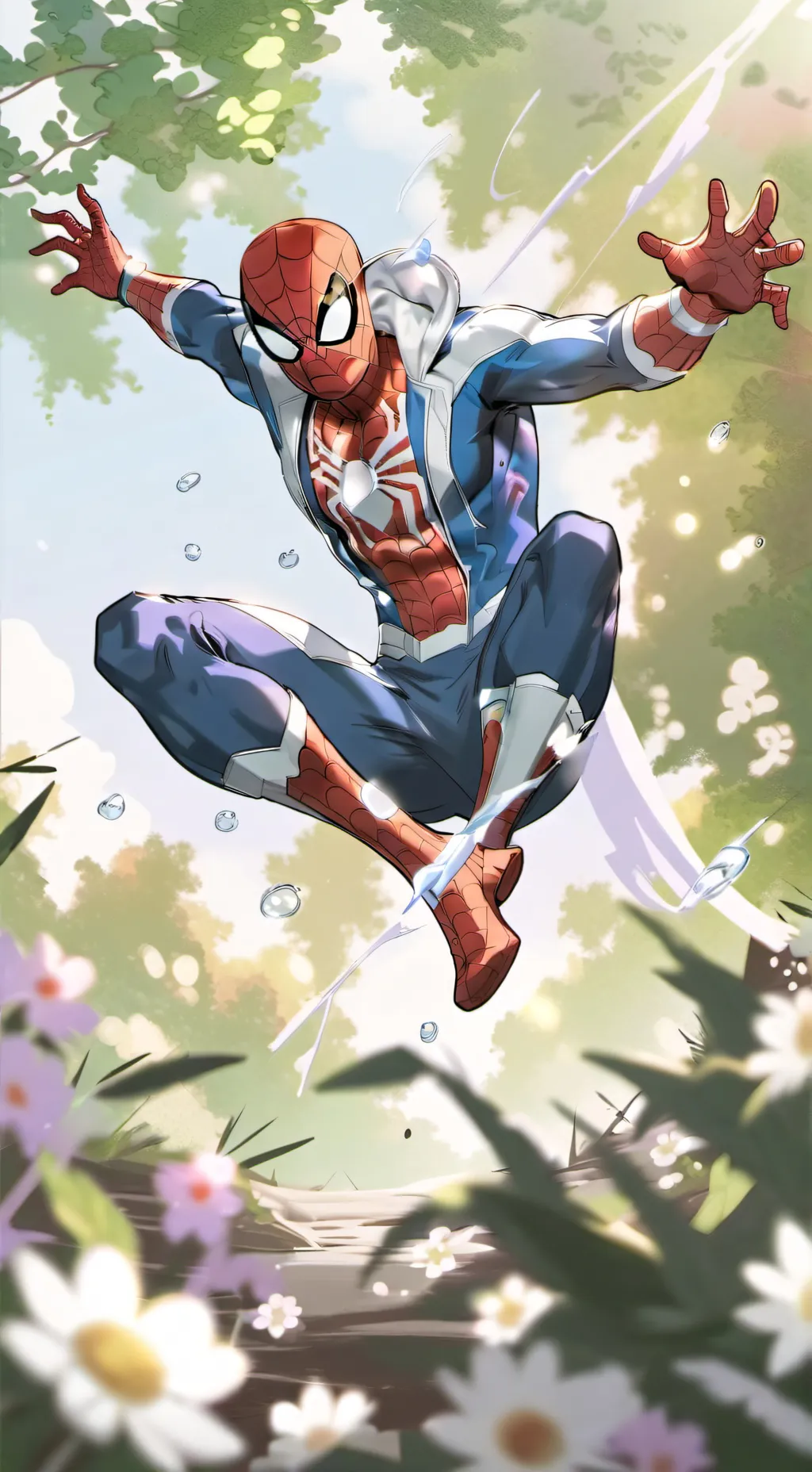 ai character: spider man  background