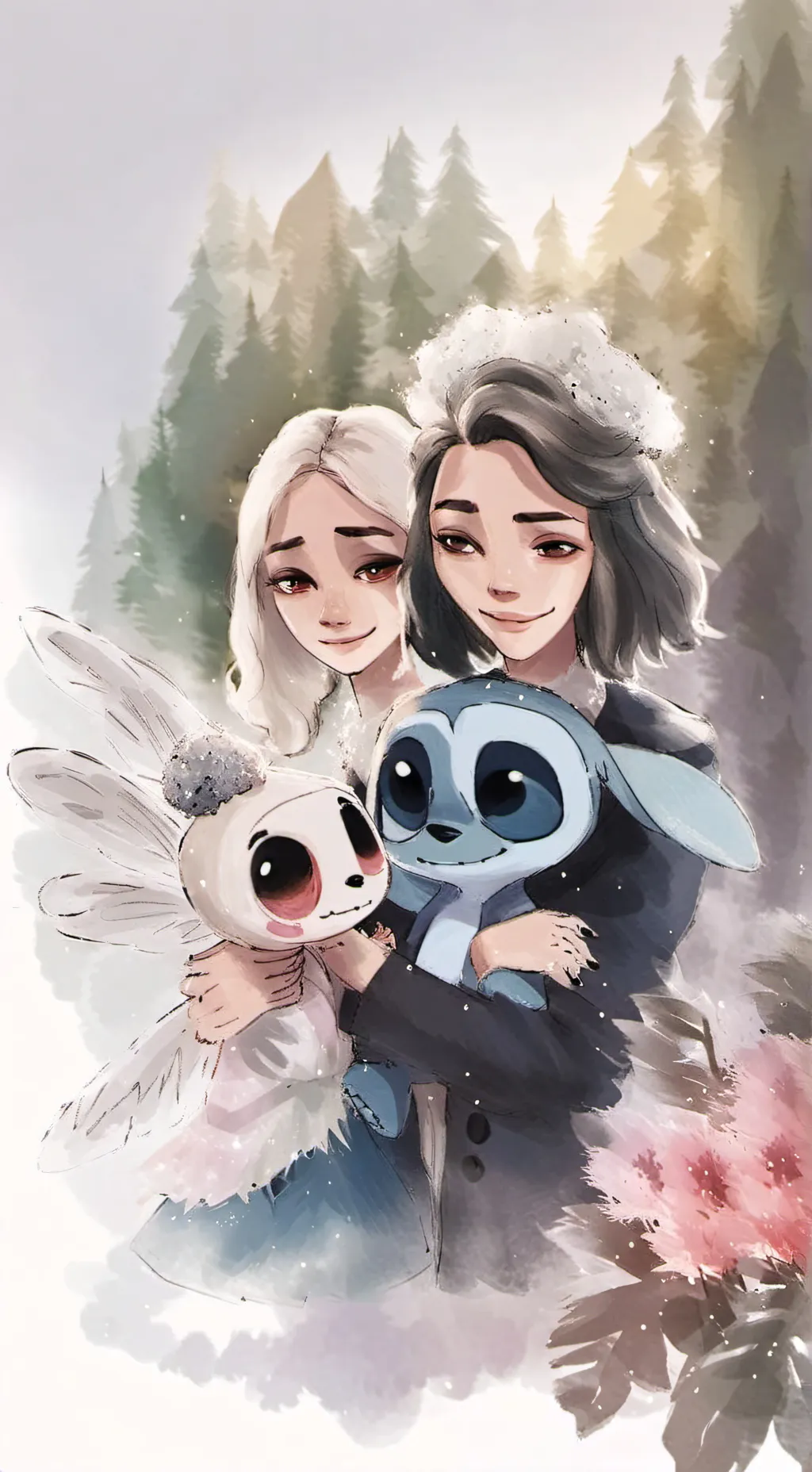 ai character: angel x stitch background