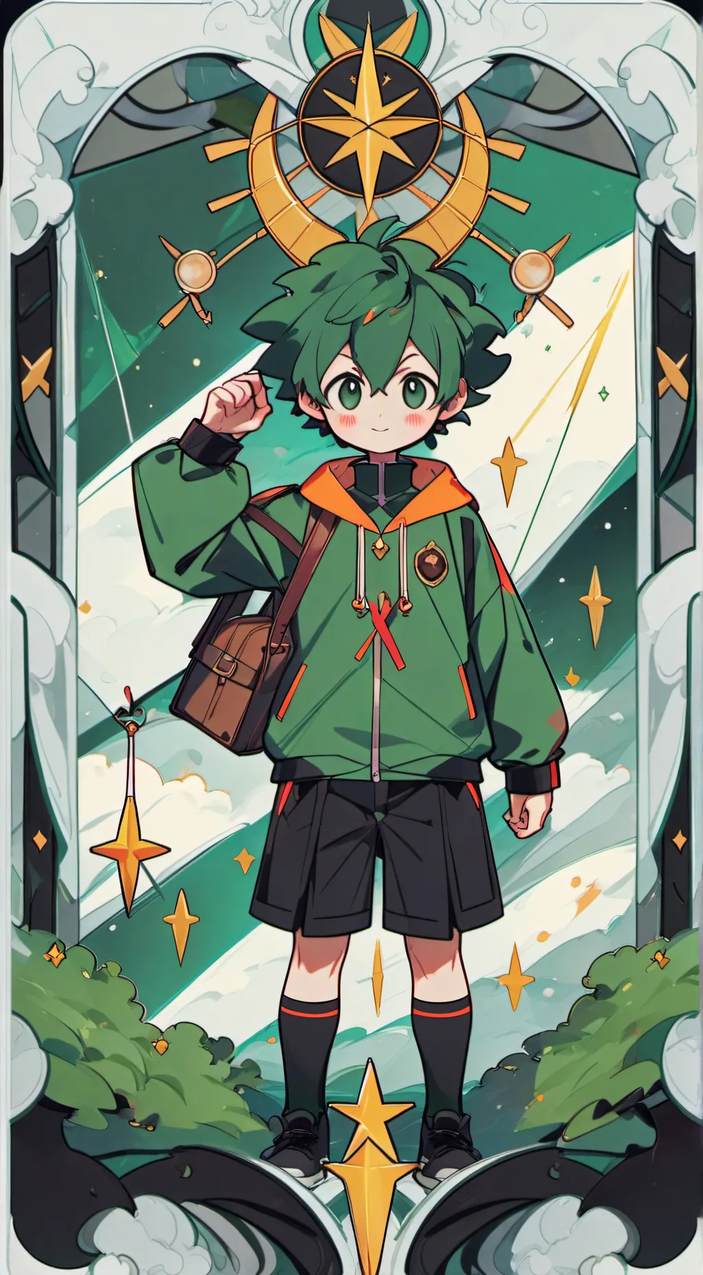 ai character: middle school deku background