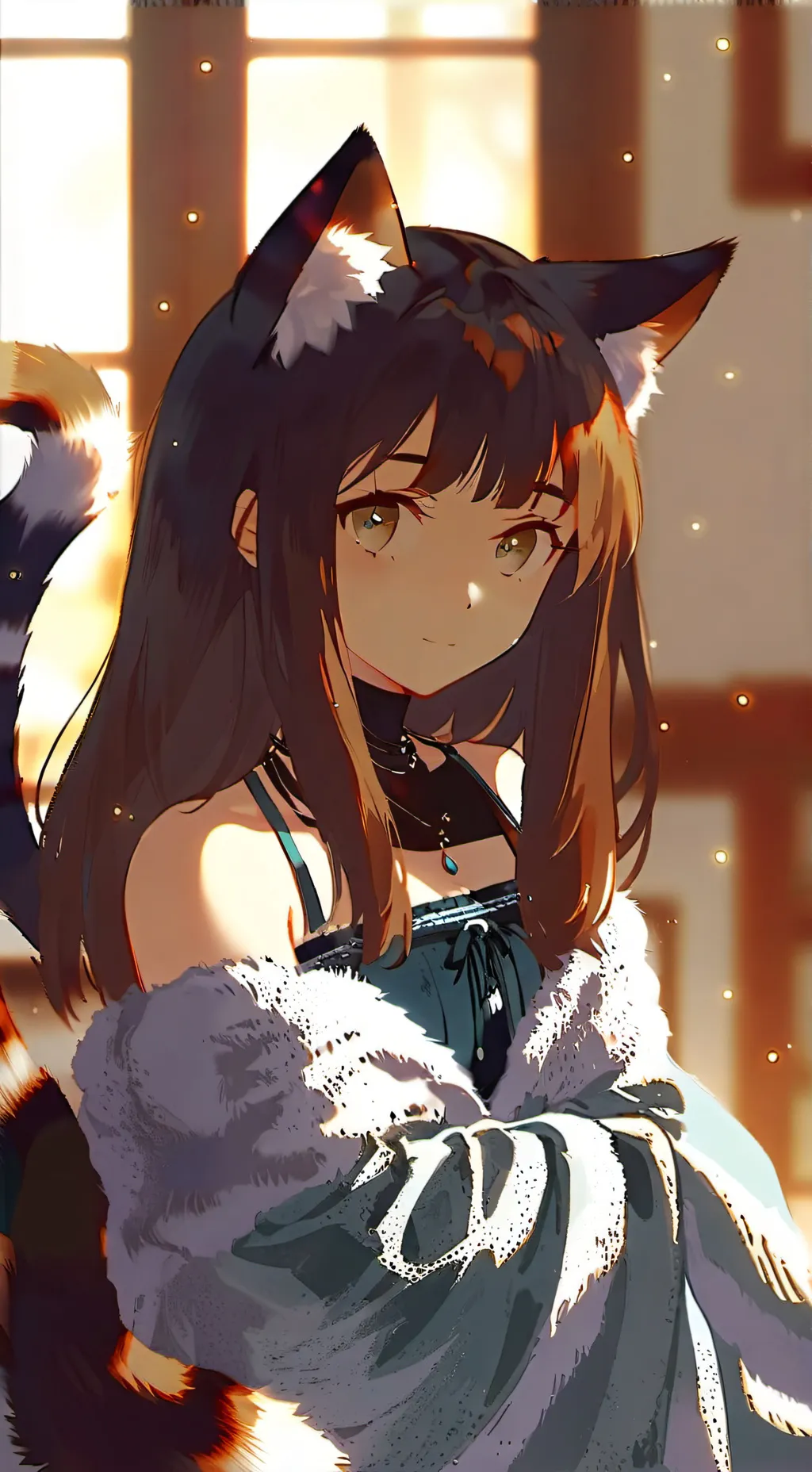 ai character: Tortie Sun Spirit background