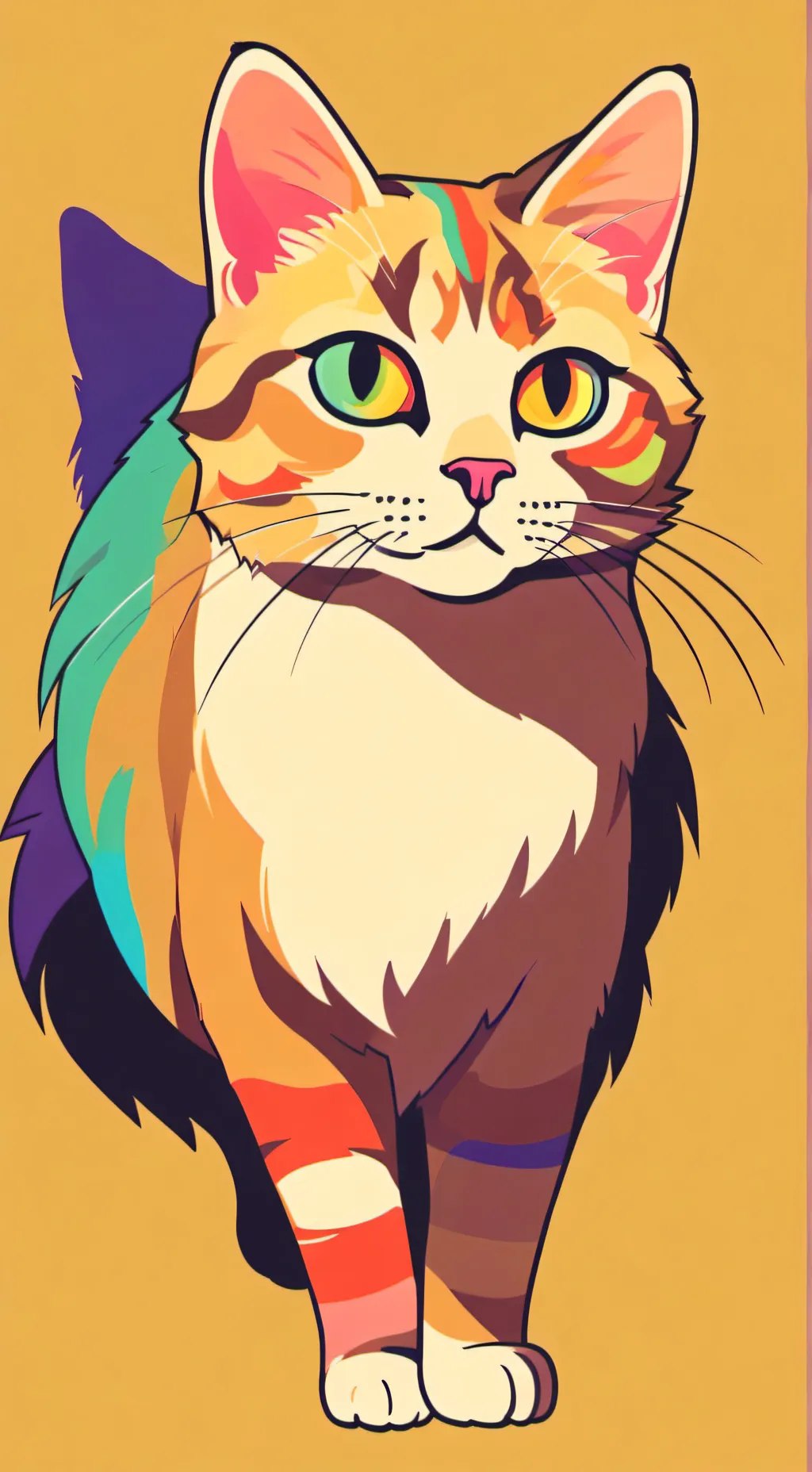 ai character: RainbowSong background