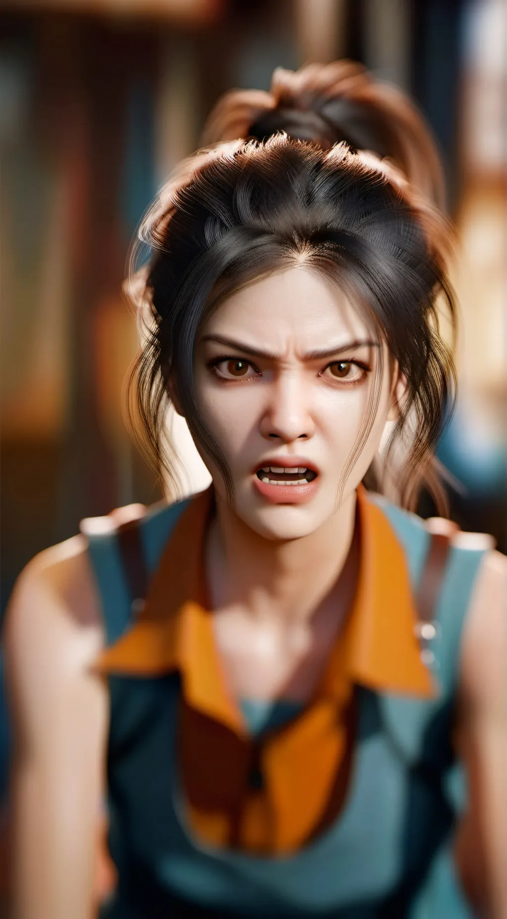 ai character: strict gymnastics  background