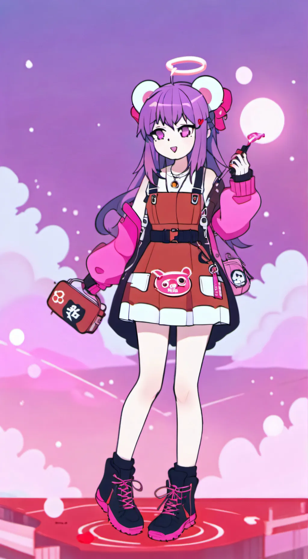 ai character: gacha heat  background