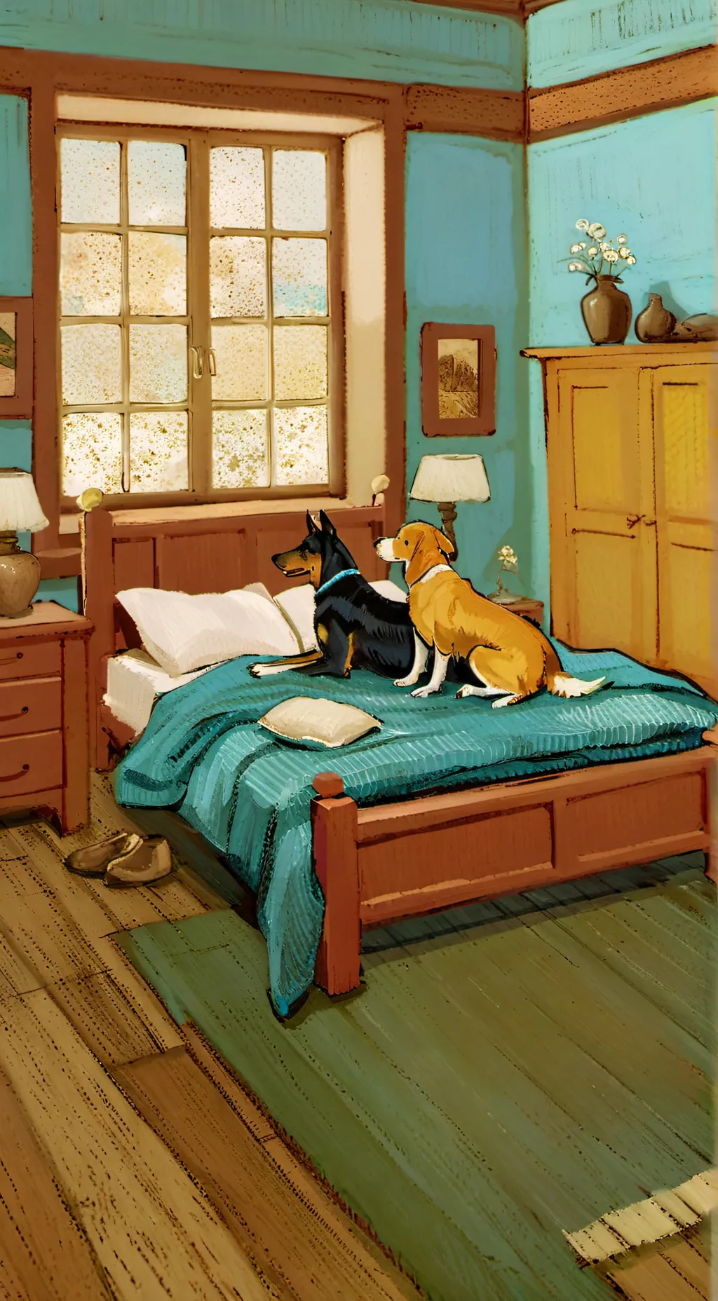 ai character: Duke and doggo background