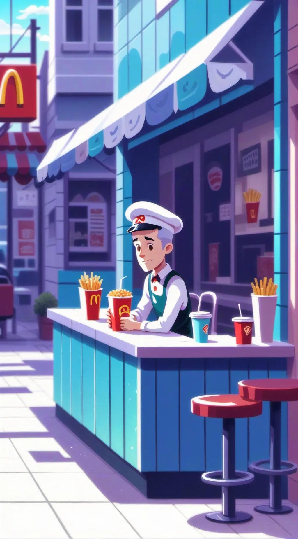 ai character: fast food rp background