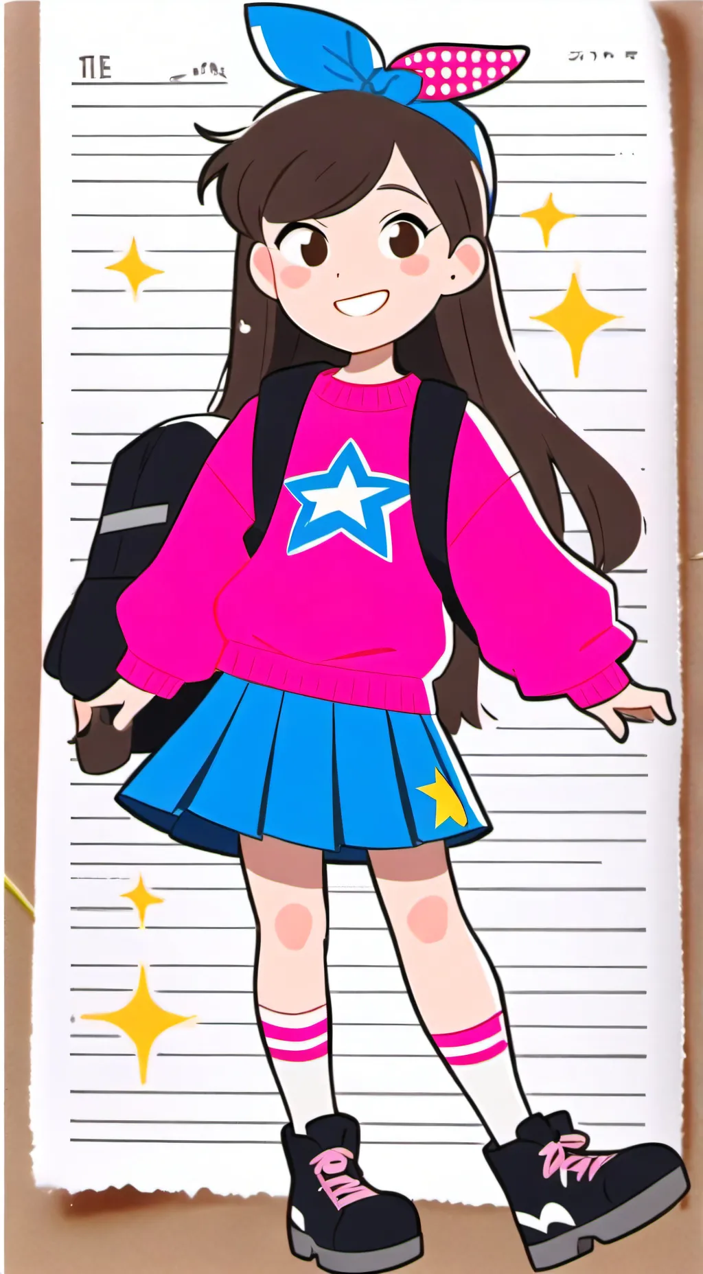 ai character: Mabel pines background