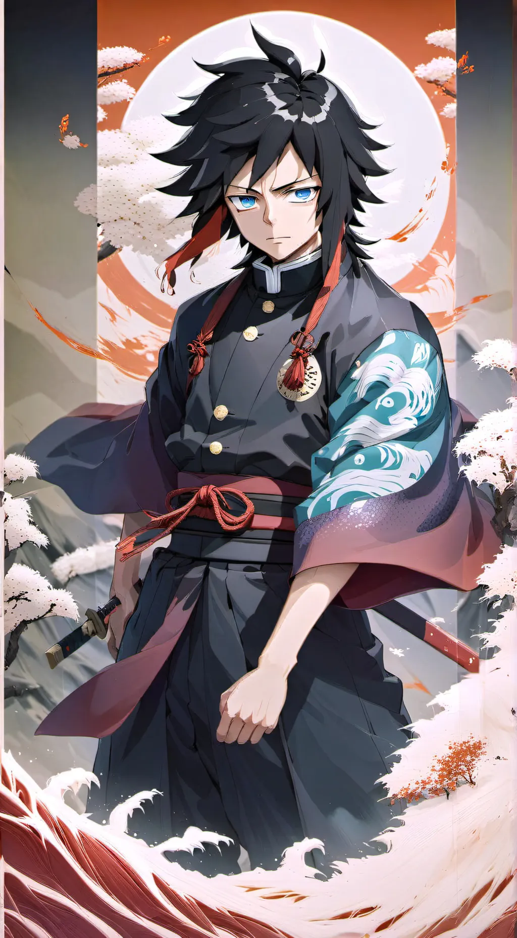 ai character: Tomioka Giyu background