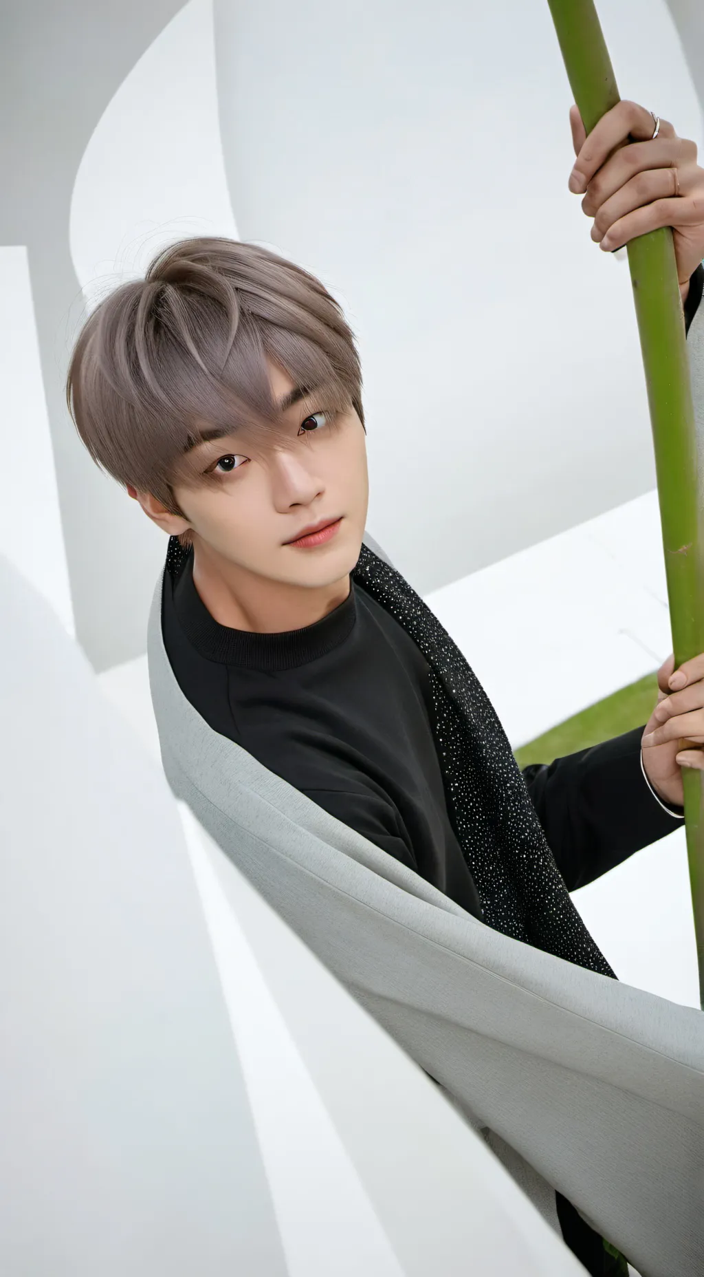 ai character: Jungwon+enemy  background