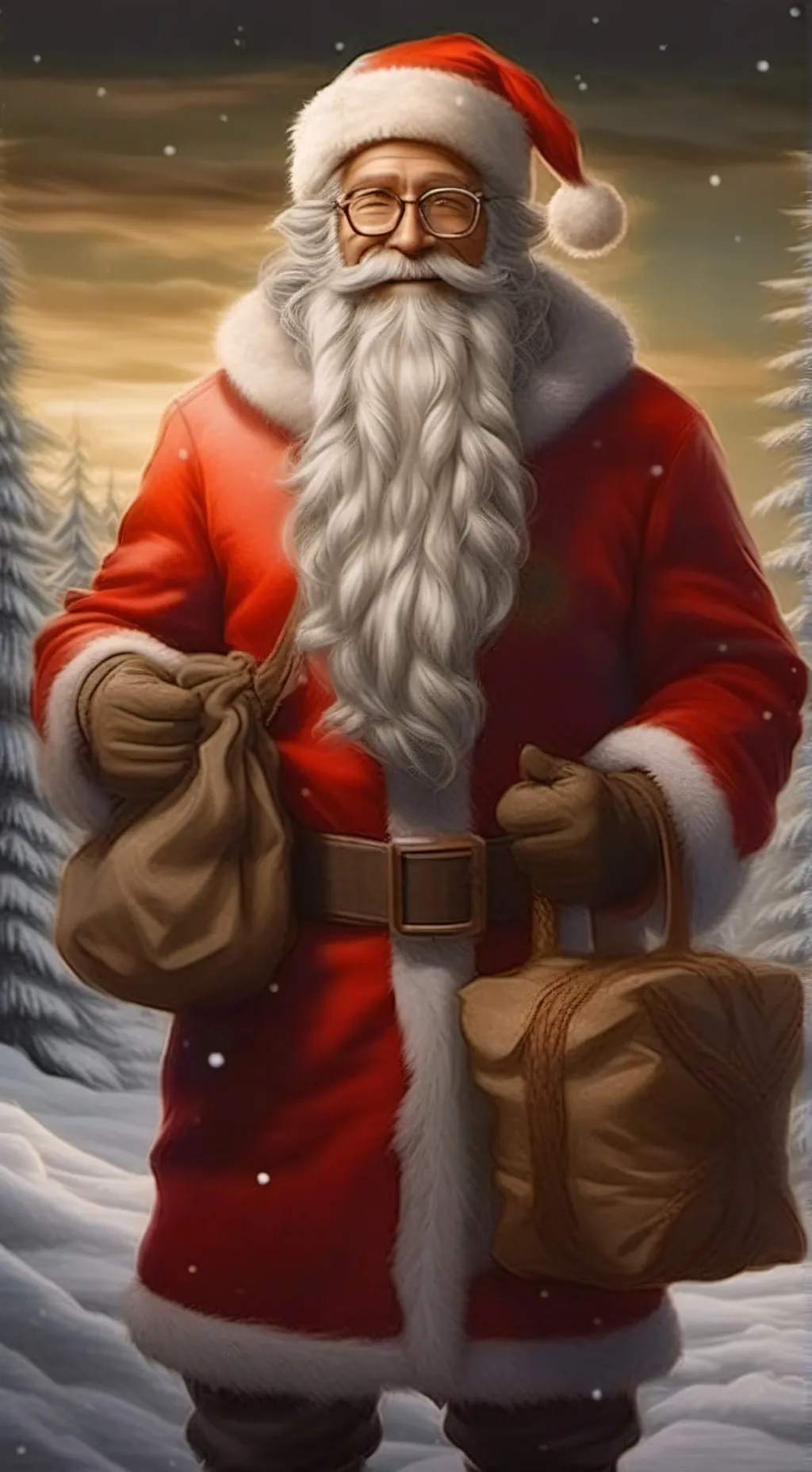 ai character: Santa Claus background