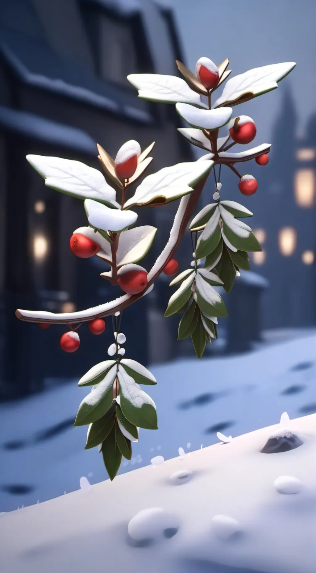 ai character: Hogwarts christmas background