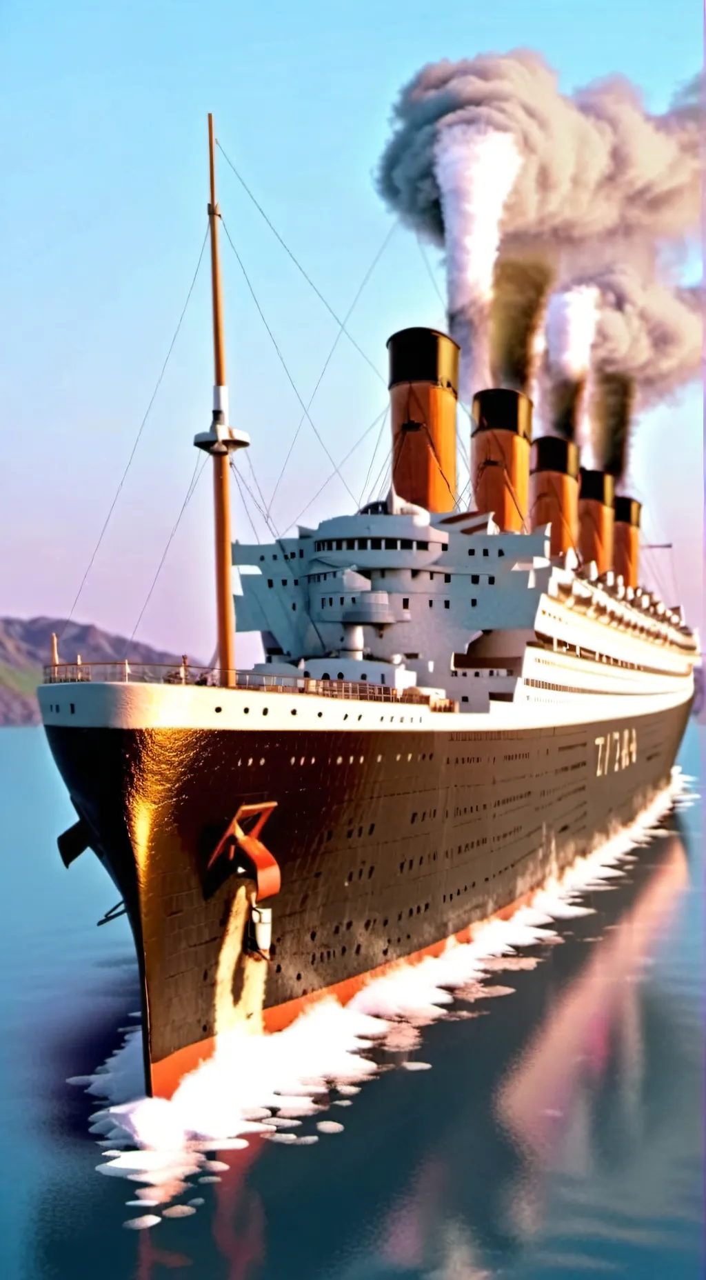 ai character: ss titanic  background