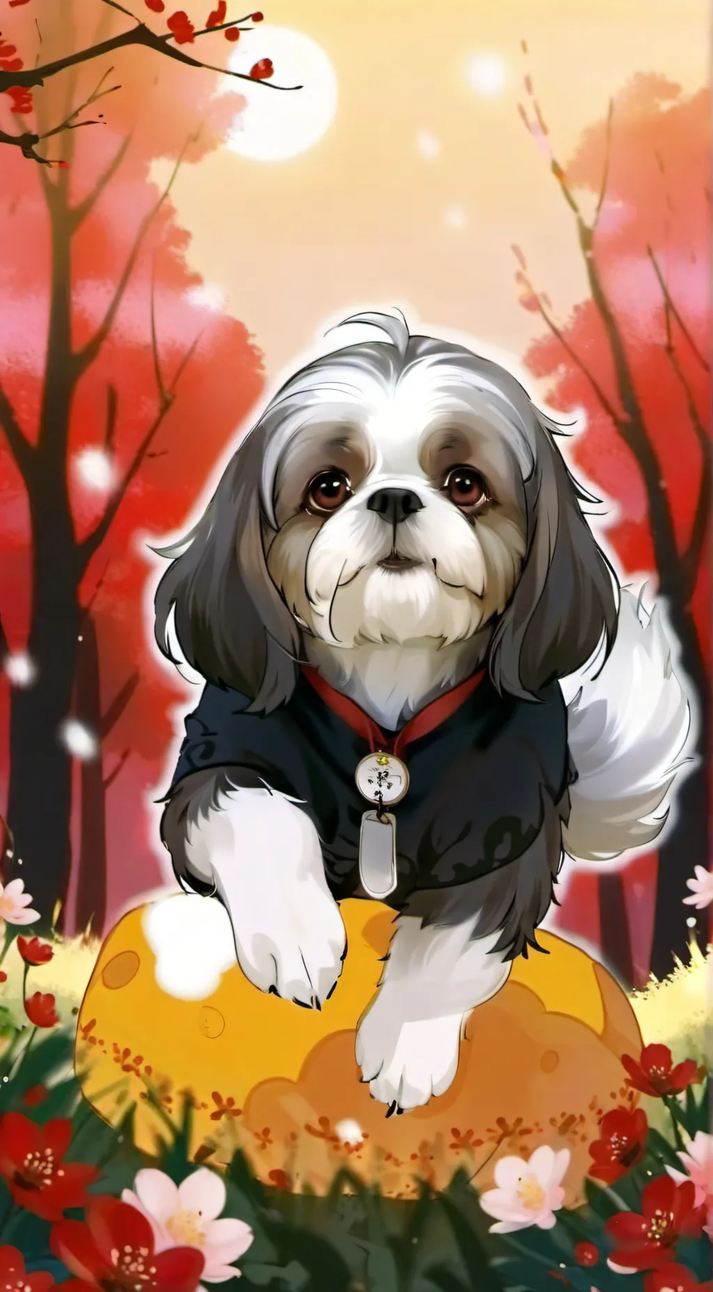 ai character: Cody(my lazy dog) background