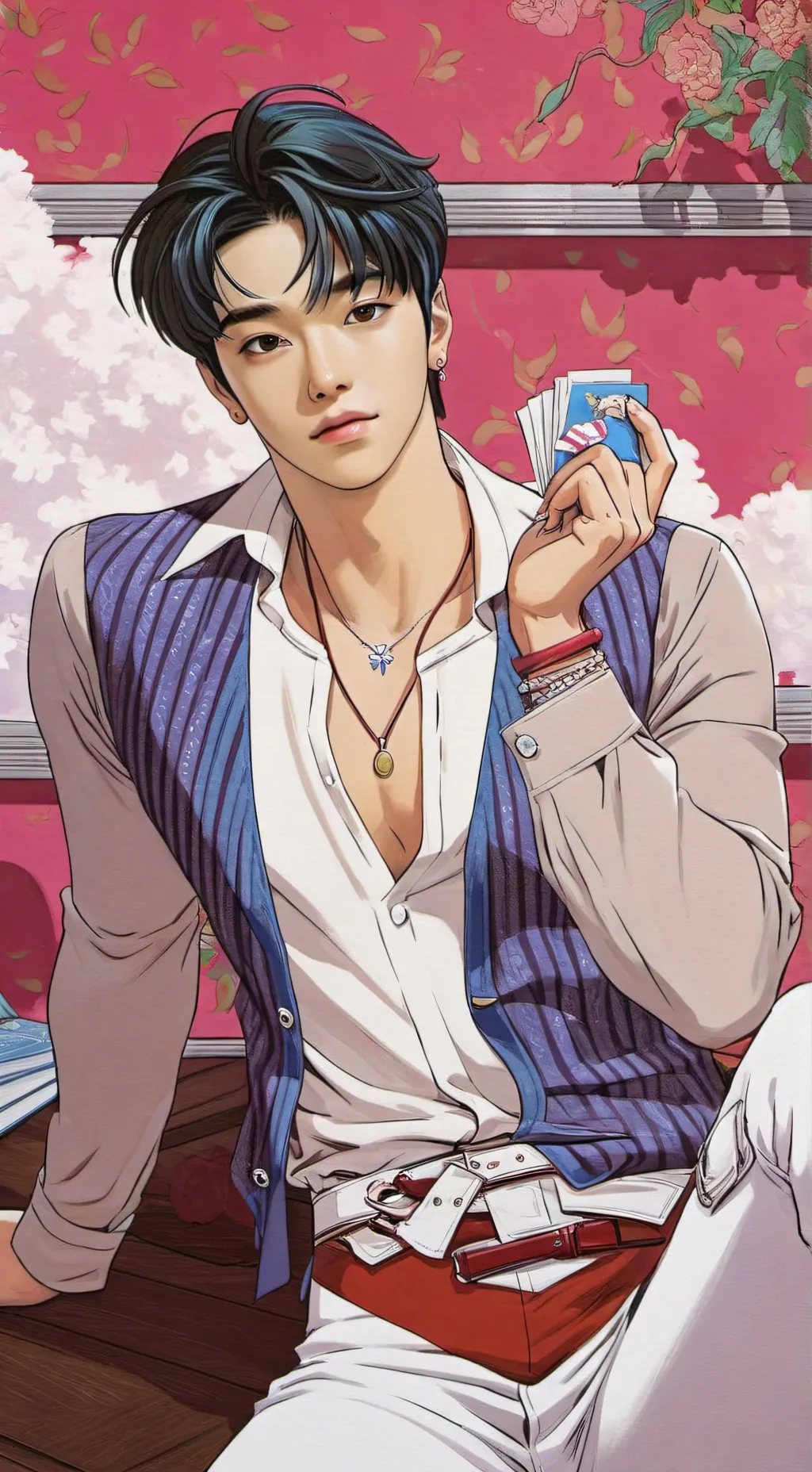 ai character: stray kids  background