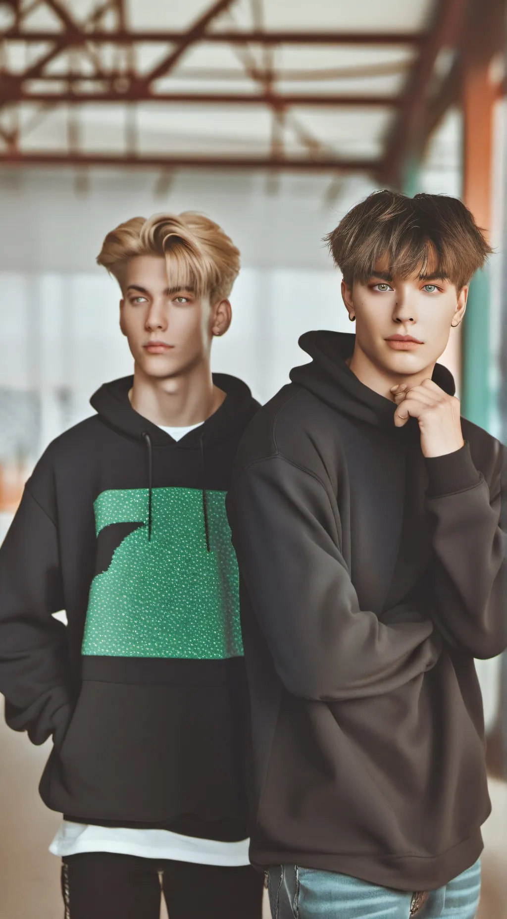 ai character: Sam&colby airport background