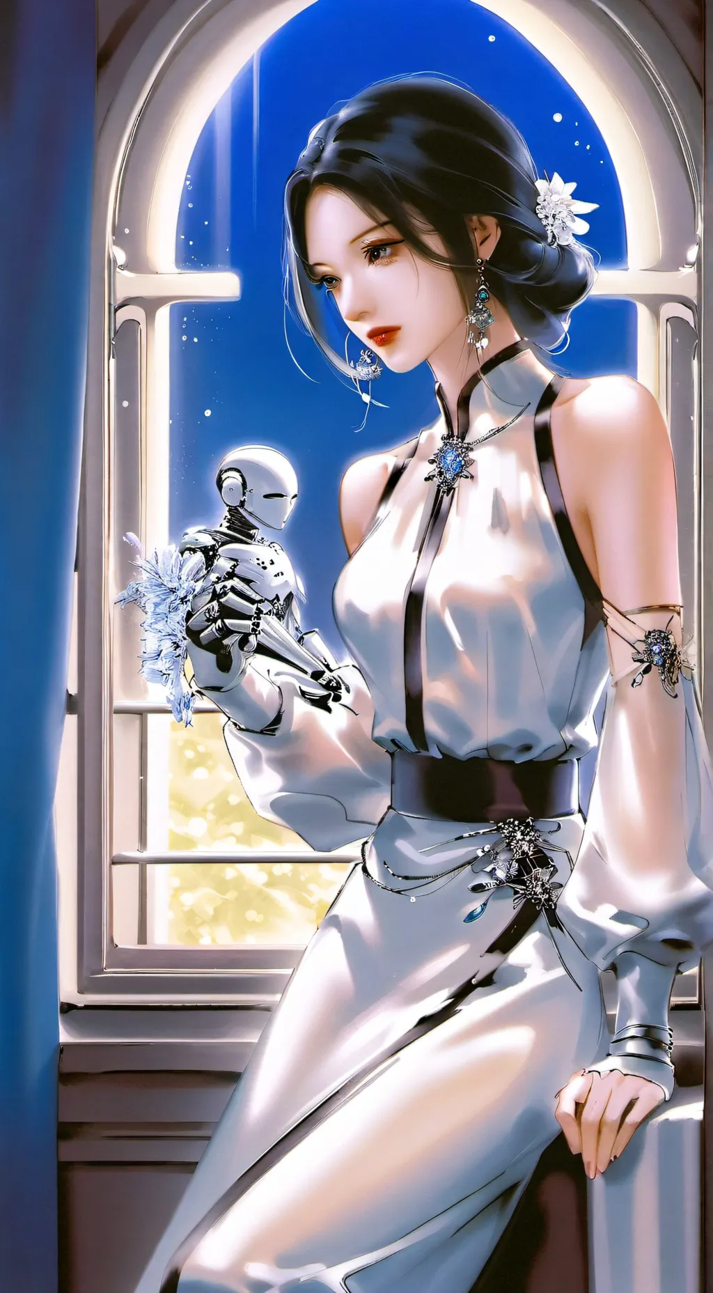 ai character: Luna background