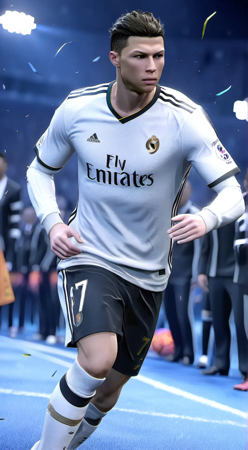 ai character: Ronaldo CR7 background