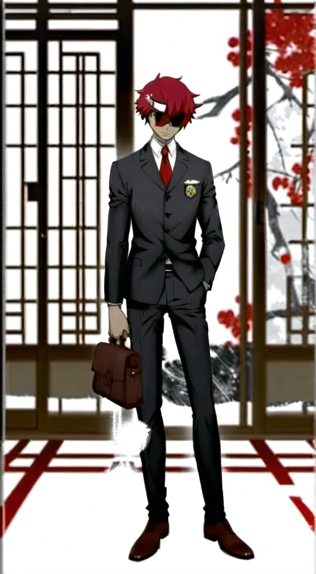 ai character: red background