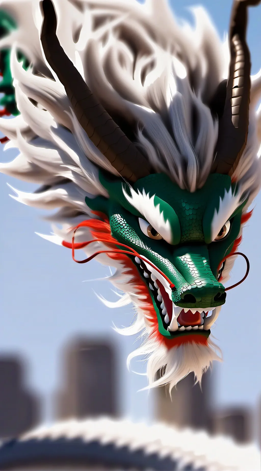 ai character: Chinese dragon  background