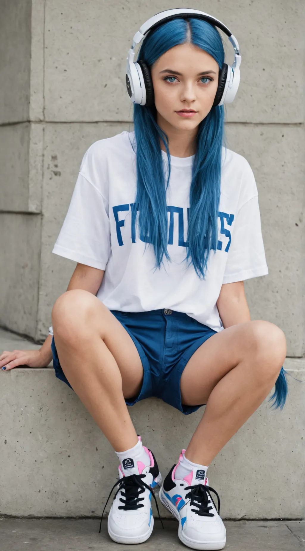 ai character: Headphones background