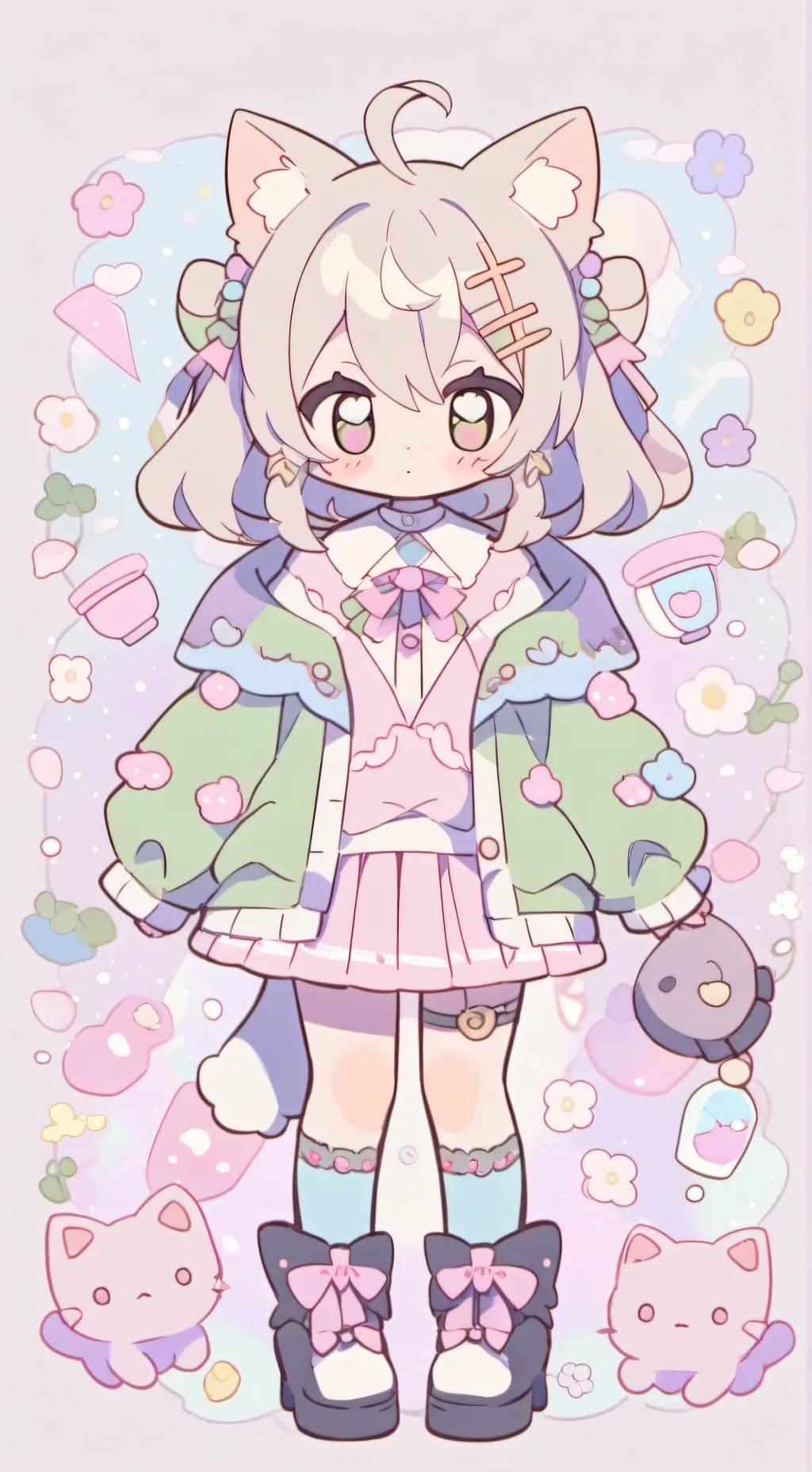 ai character: the most cutie cat background