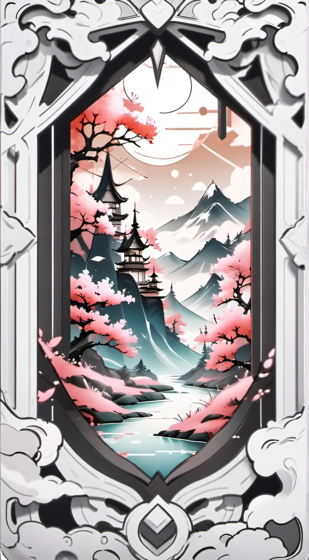 ai character: snow mountain  background