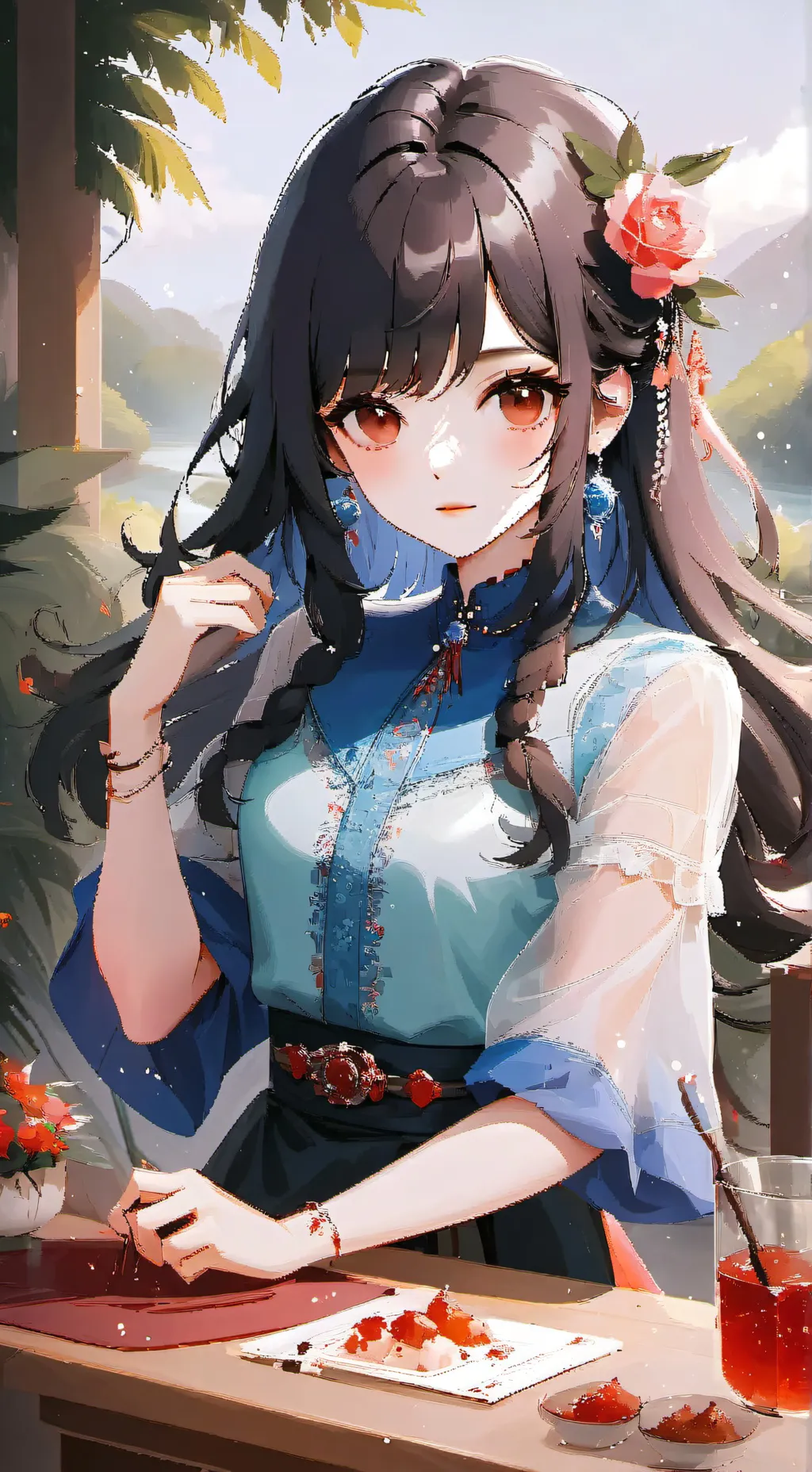 ai character: heroes y villanos  background