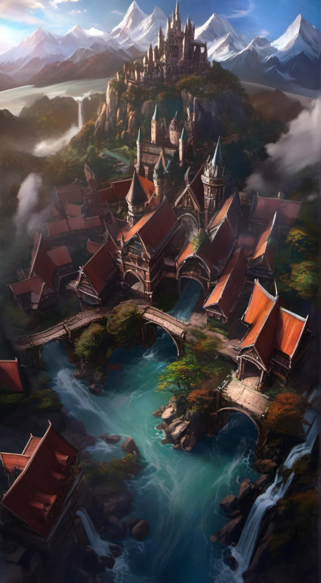 ai character: crystal continet background