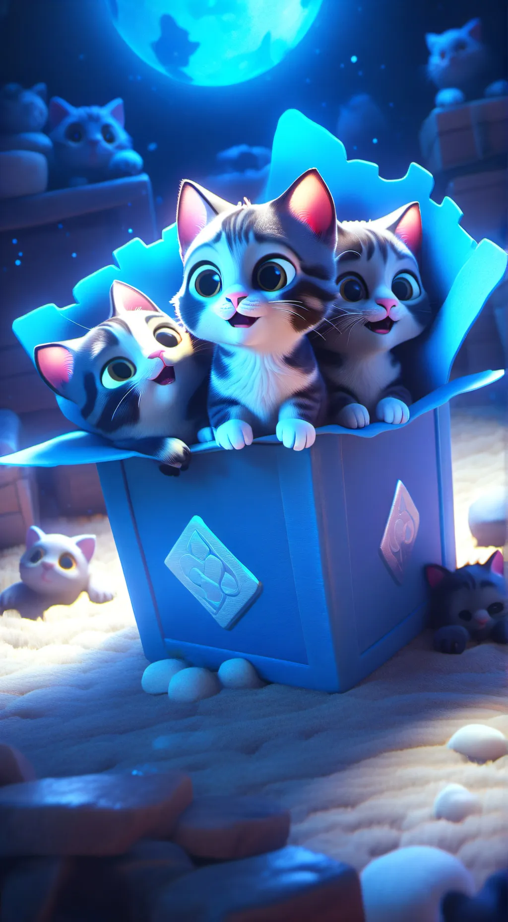 ai character: gatos abandonados  background